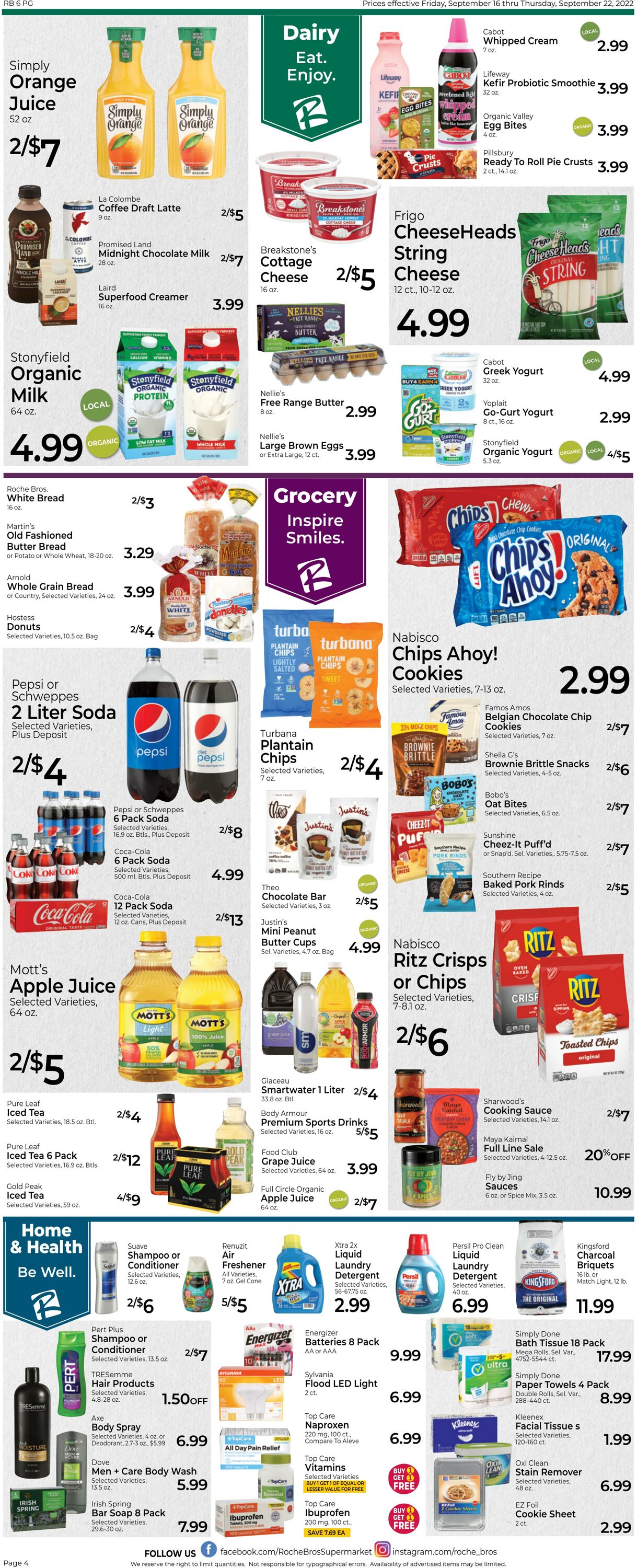 Weekly ad Roche Bros 09/16/2022 - 09/22/2022
