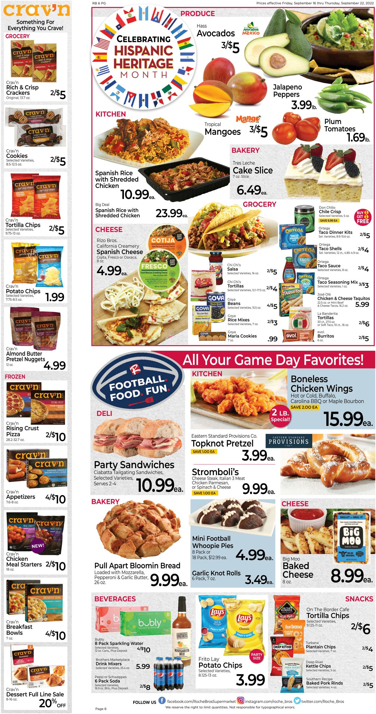 Weekly ad Roche Bros 09/16/2022 - 09/22/2022