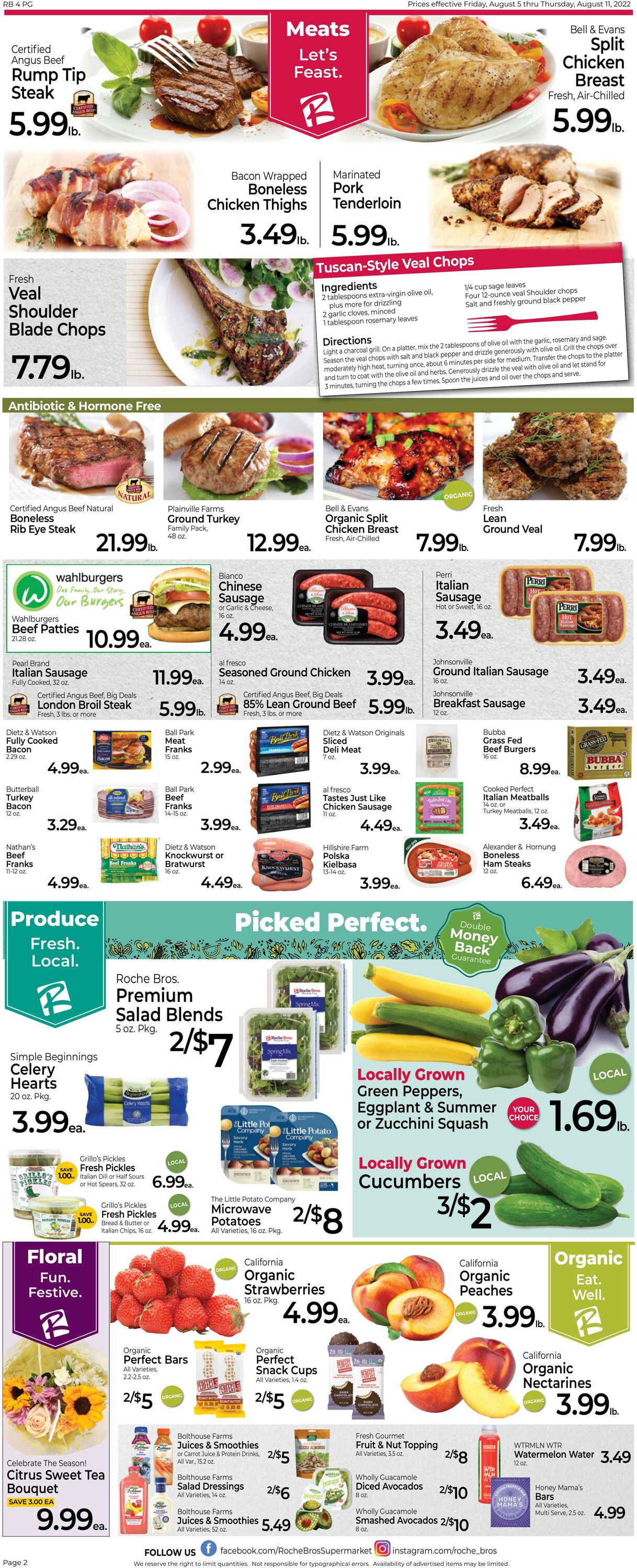 Weekly ad Roche Bros 08/05/2022 - 08/11/2022