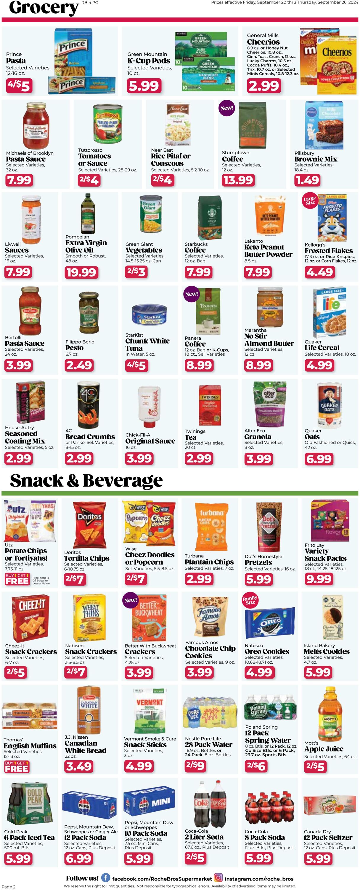 Weekly ad Roche Bros 09/20/2024 - 09/26/2024