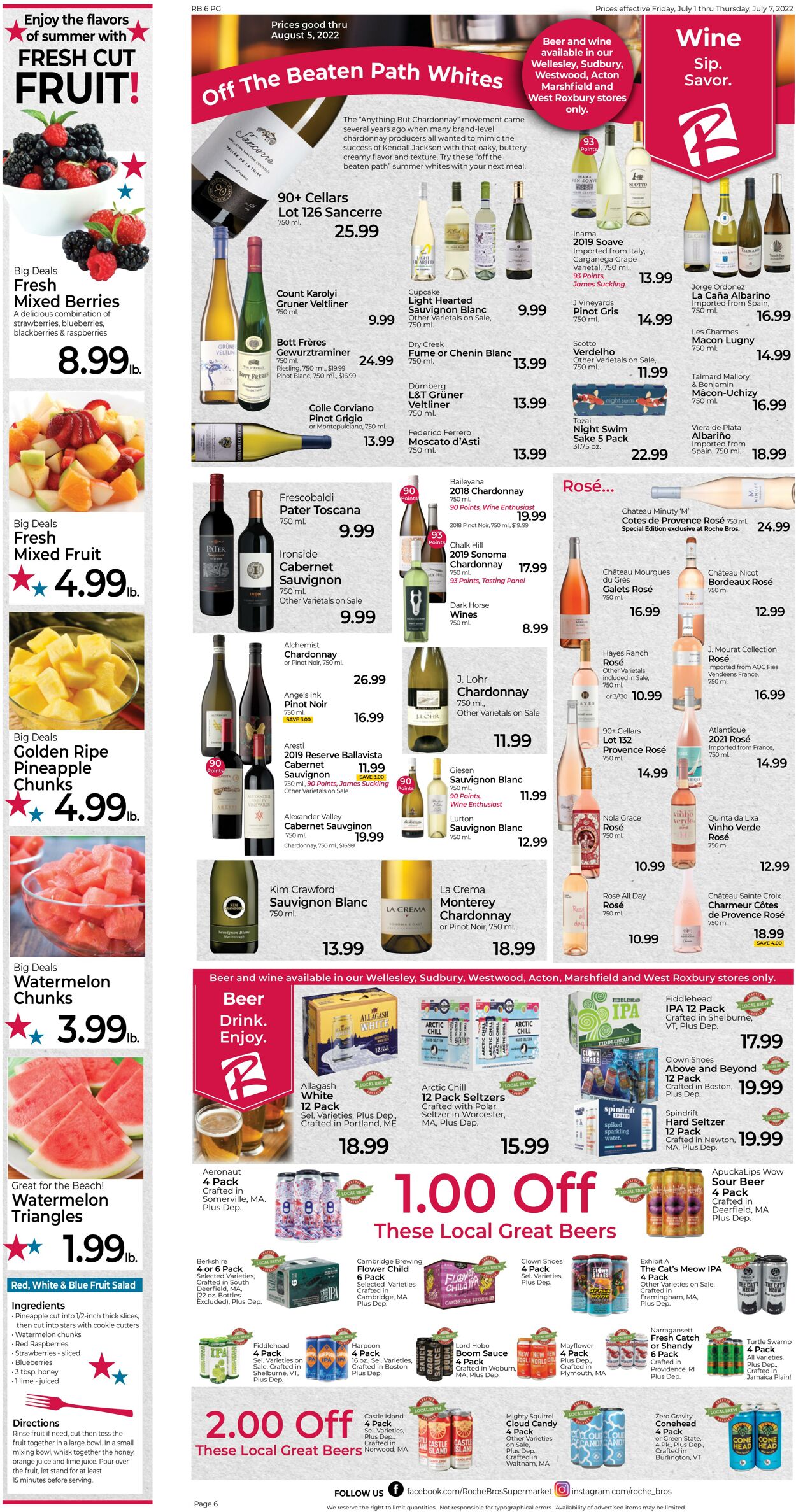 Weekly ad Roche Bros 07/01/2022 - 07/07/2022