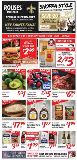 Weekly ad Rouses 08/31/2022-09/07/2022