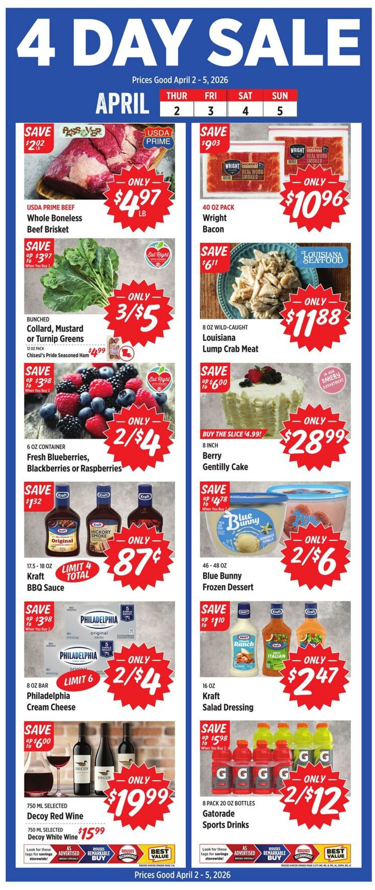 Weekly ad Rouses 04/01/2026 - 04/08/2026