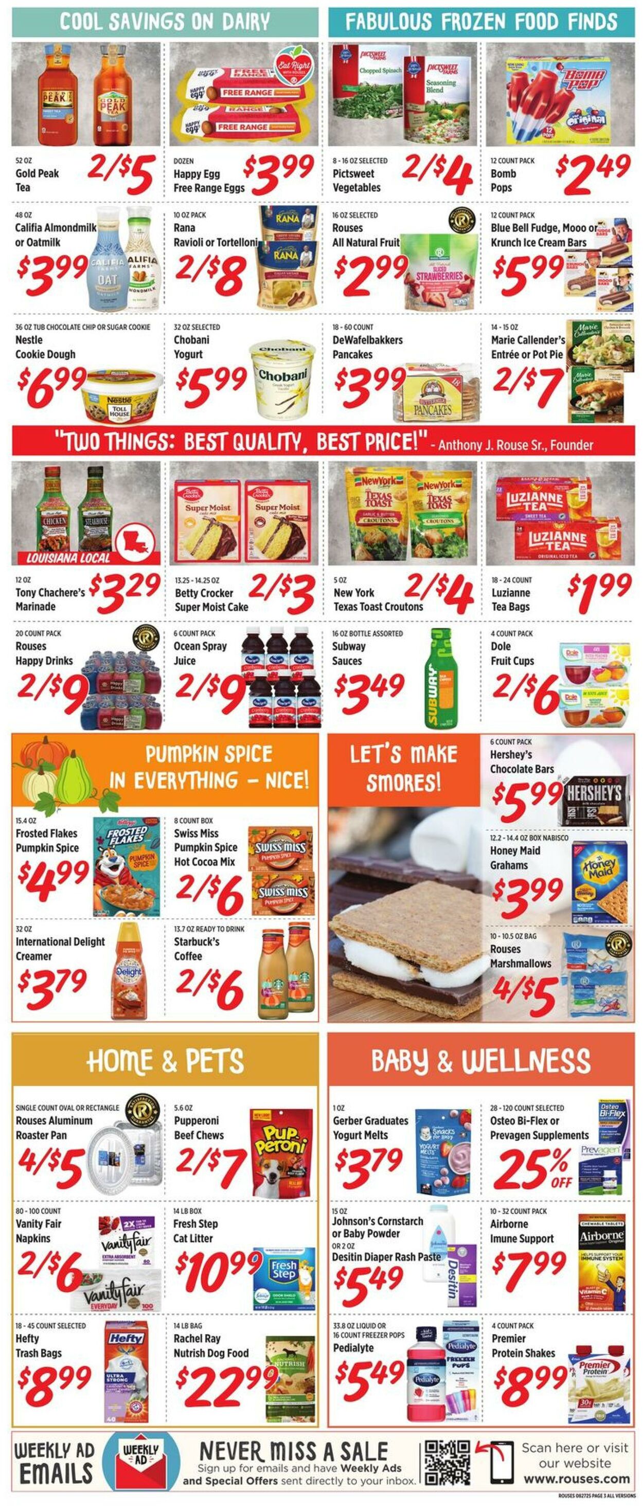Weekly ad Rouses 08/27/2025 - 09/03/2025