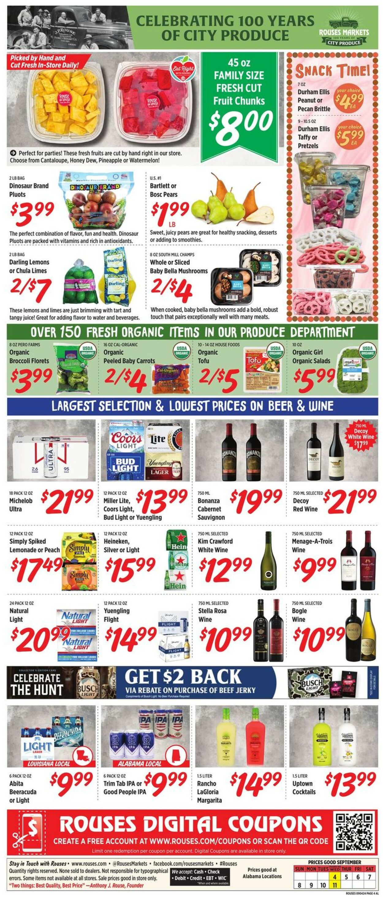 Weekly ad Rouses 09/04/2024 - 09/11/2024