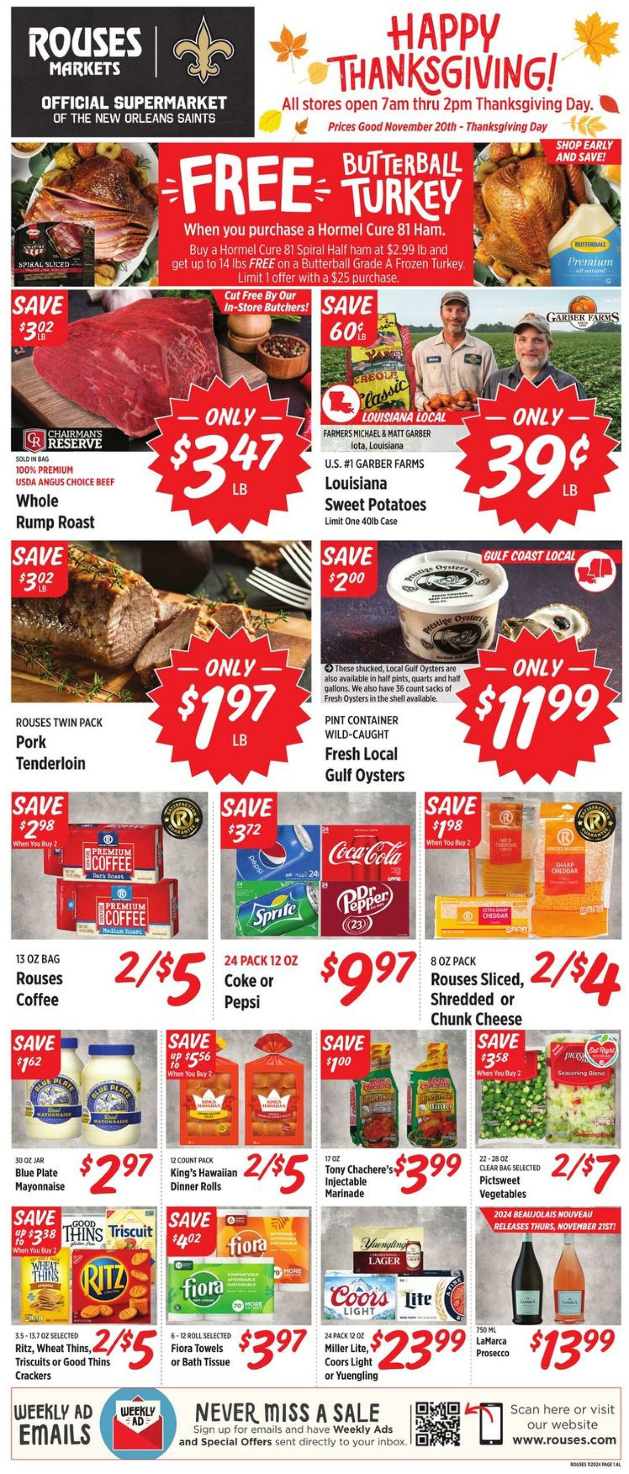 Weekly ad Rouses 11/20/2024 - 11/28/2024