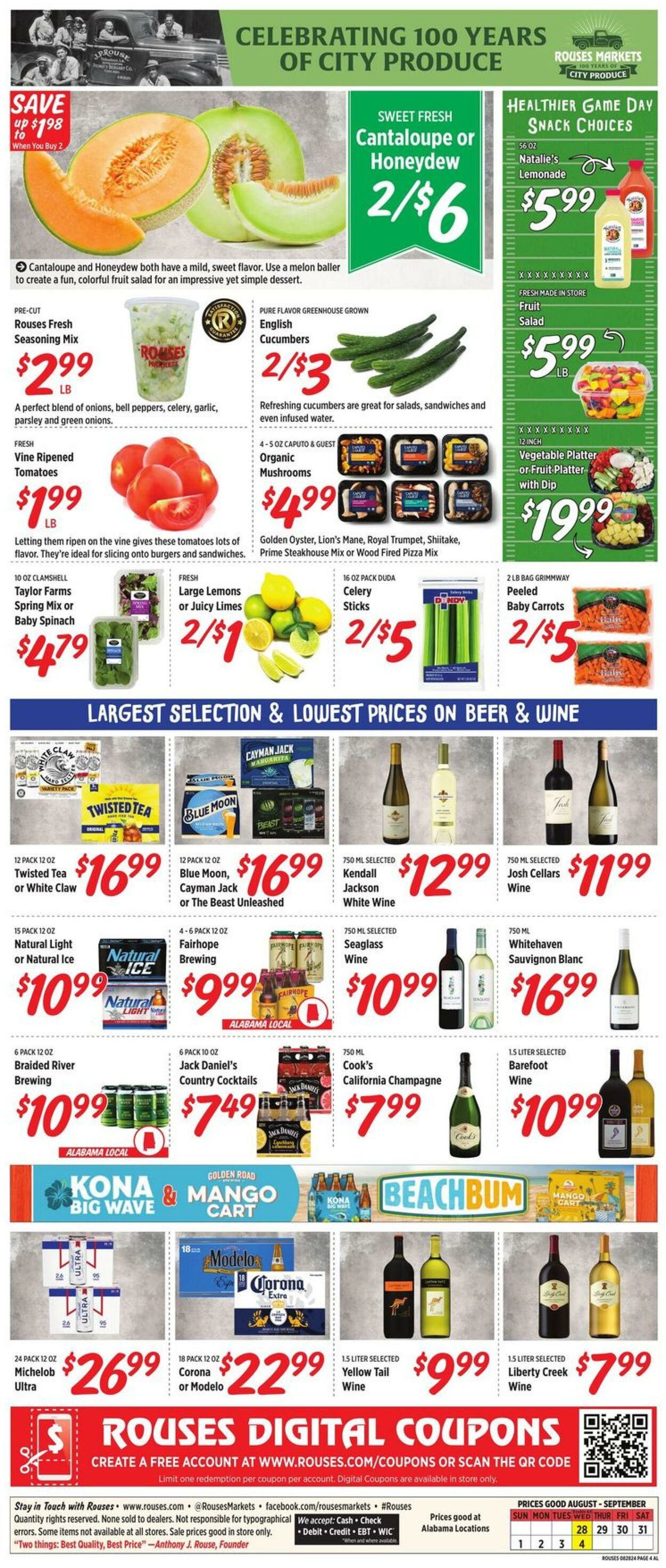 Weekly ad Rouses 08/28/2024 - 09/04/2024