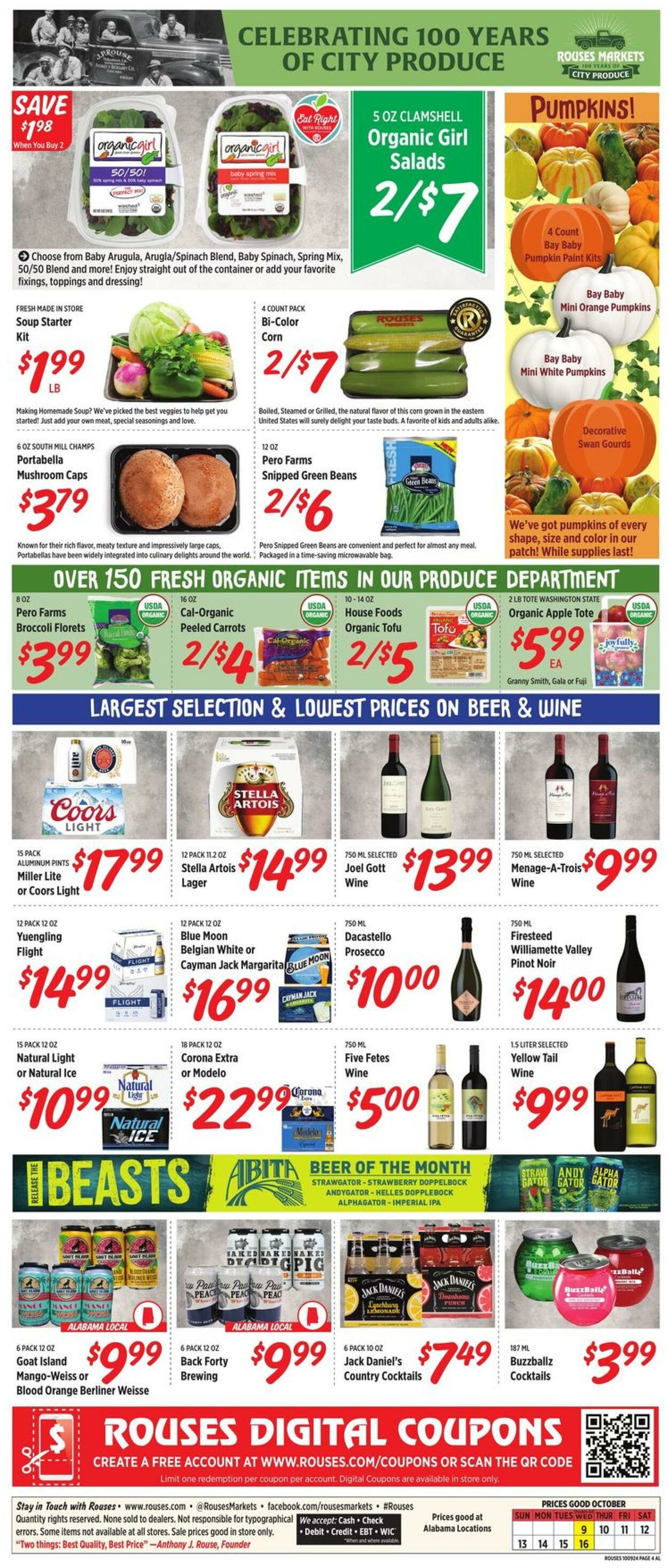 Weekly ad Rouses 10/09/2024 - 10/16/2024