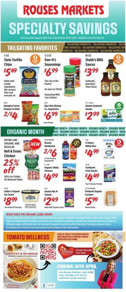 Weekly ad Rouses 08/28/2024 - 09/25/2024