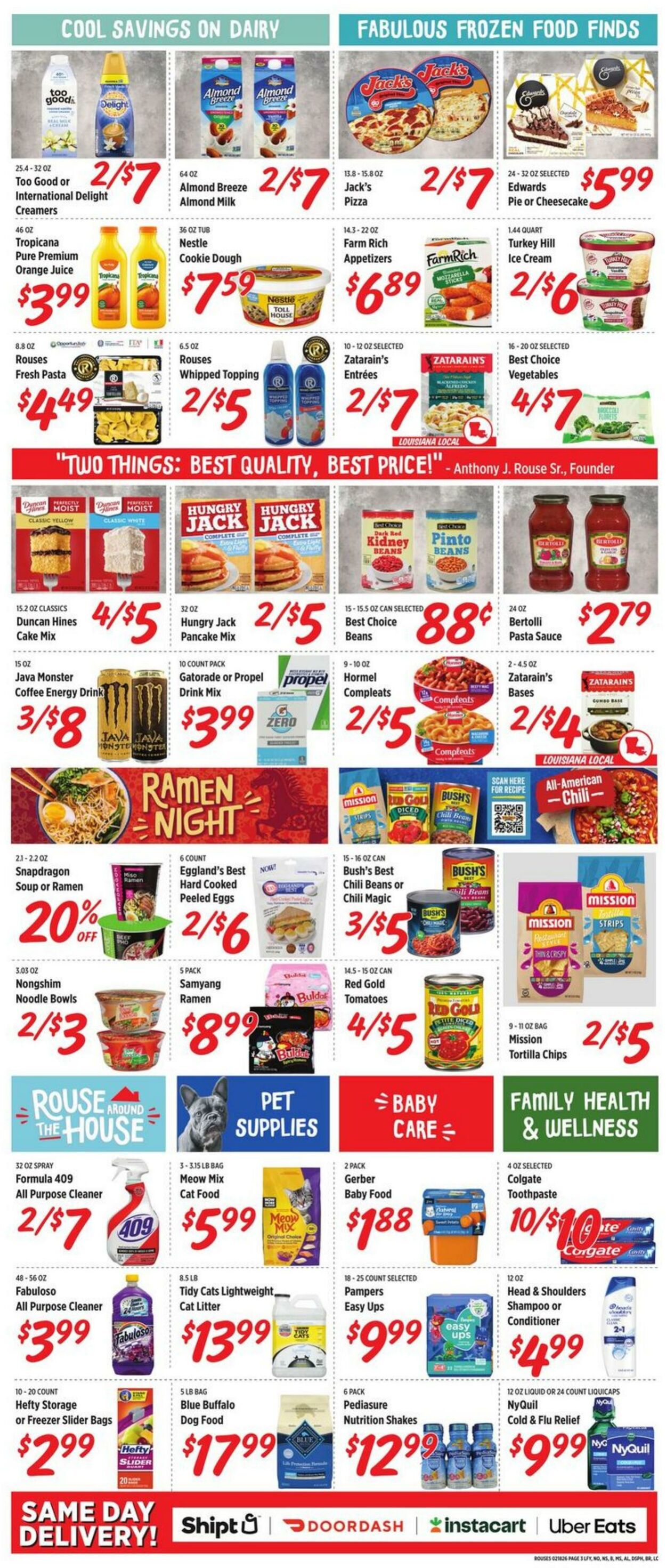 Weekly ad Rouses 02/18/2026 - 02/25/2026
