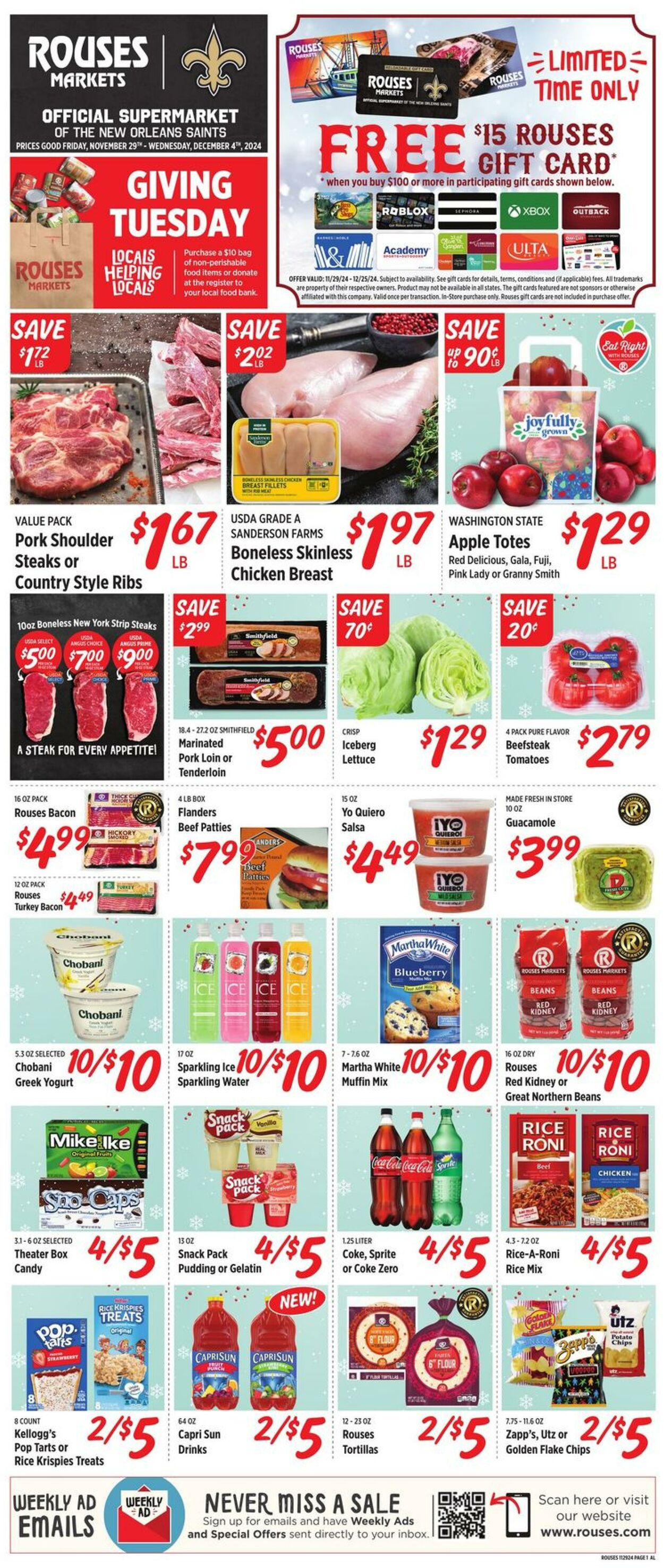 Weekly ad Rouses 11/29/2024 - 12/04/2024