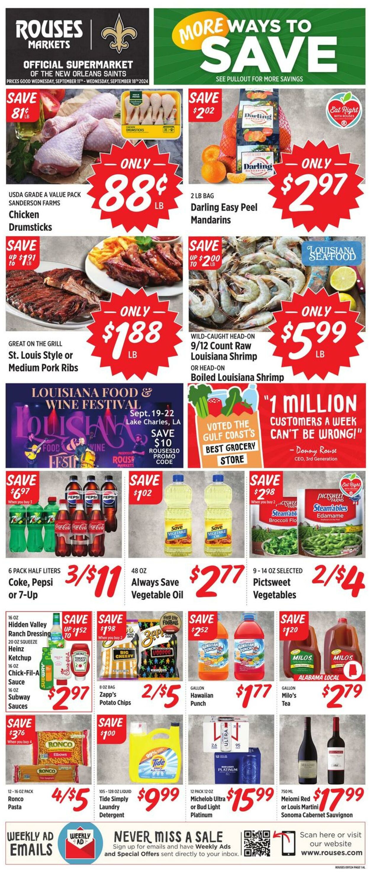 Weekly ad Rouses 09/11/2024 - 09/18/2024