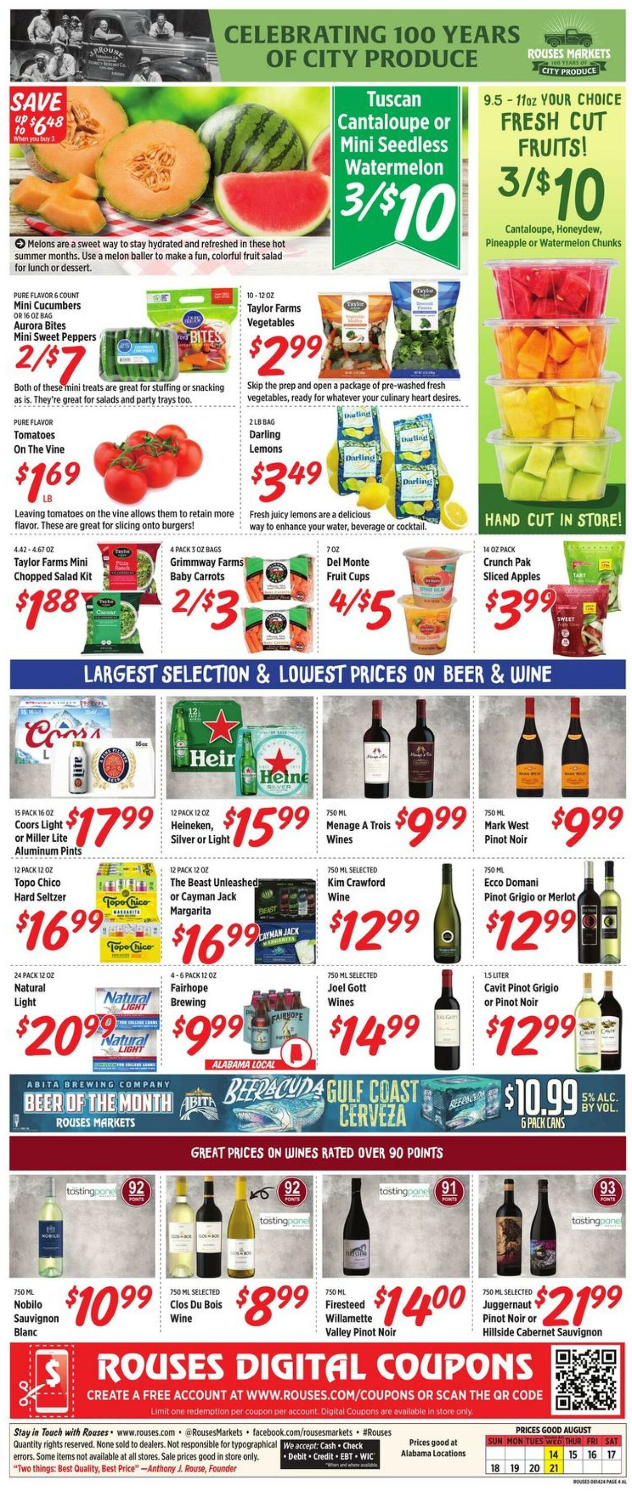 Weekly ad Rouses 08/14/2024 - 08/21/2024