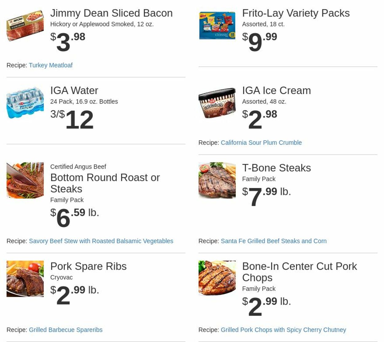 Weekly ad Rowe's IGA Supermarkets 07/09/2025 - 07/15/2025