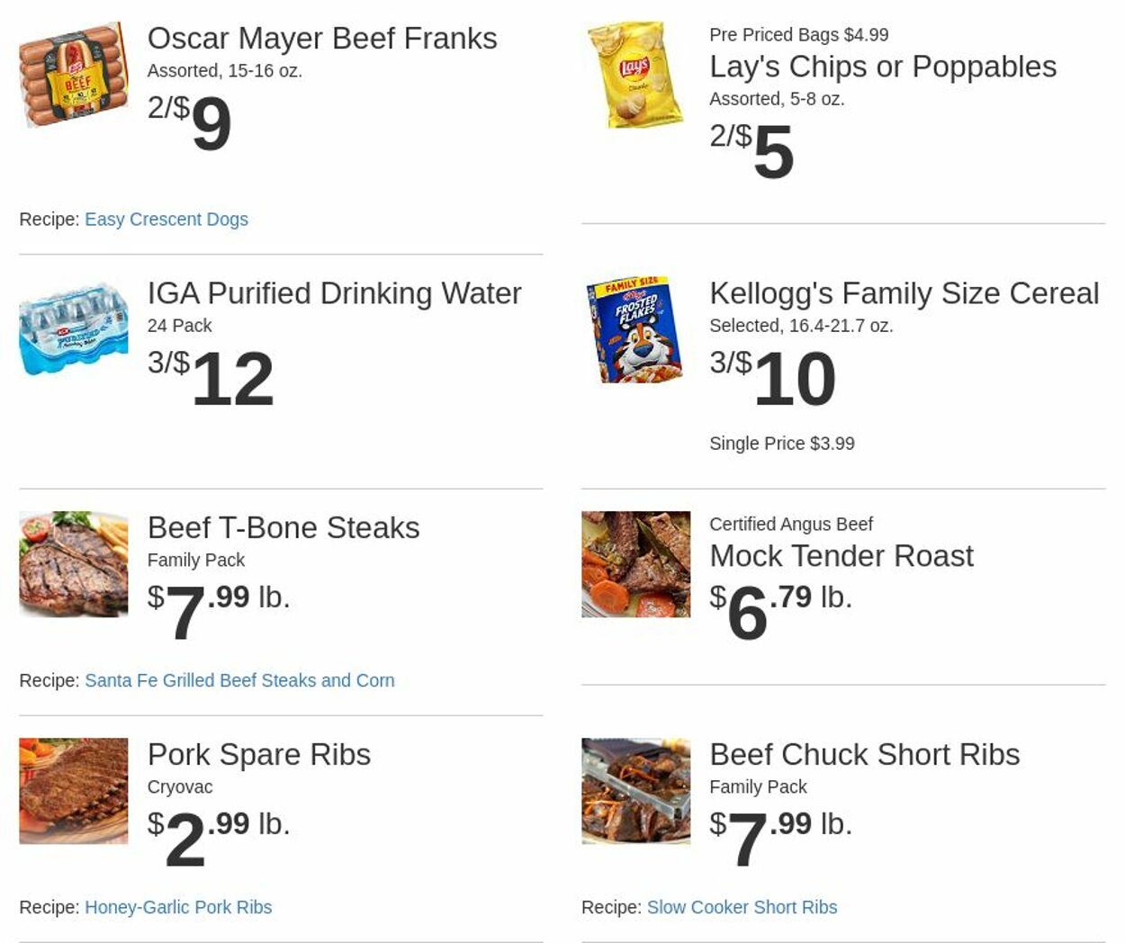 Weekly ad Rowe's IGA Supermarkets 08/06/2025 - 08/12/2025