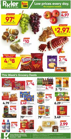 Weekly ad Ruler Foods 10/26/2022-11/01/2022