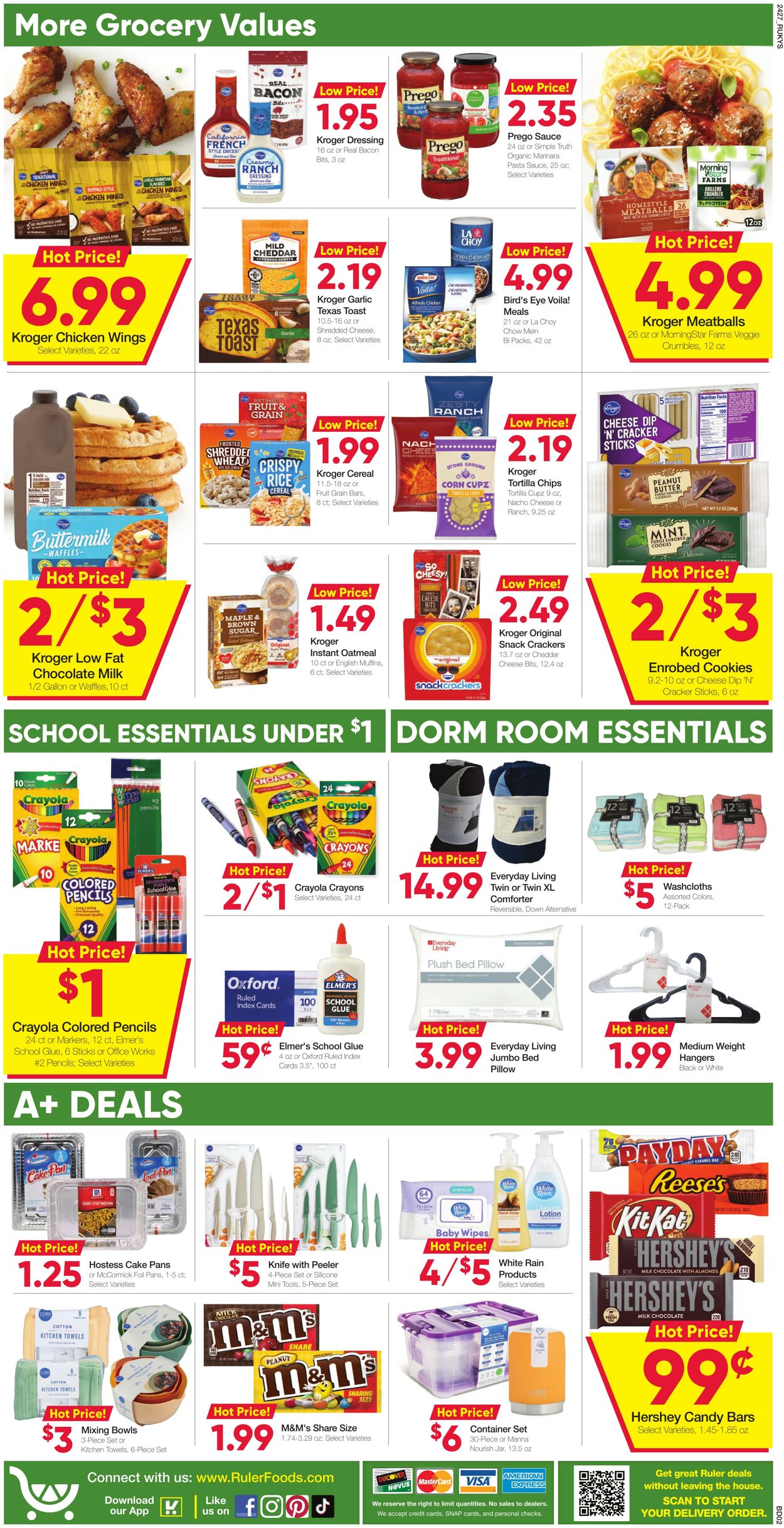 Weekly ad Ruler Foods 08/07/2024 - 08/20/2024