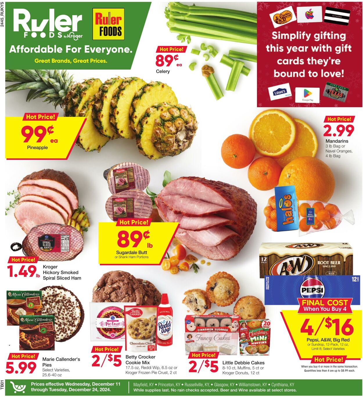 Weekly ad Ruler Foods 12/11/2024 - 12/24/2024