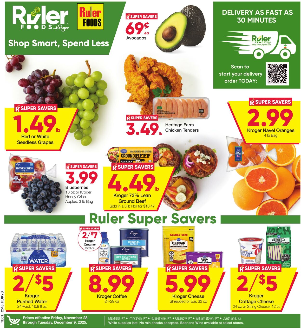 Weekly ad Ruler Foods 11/28/2025 - 12/09/2025