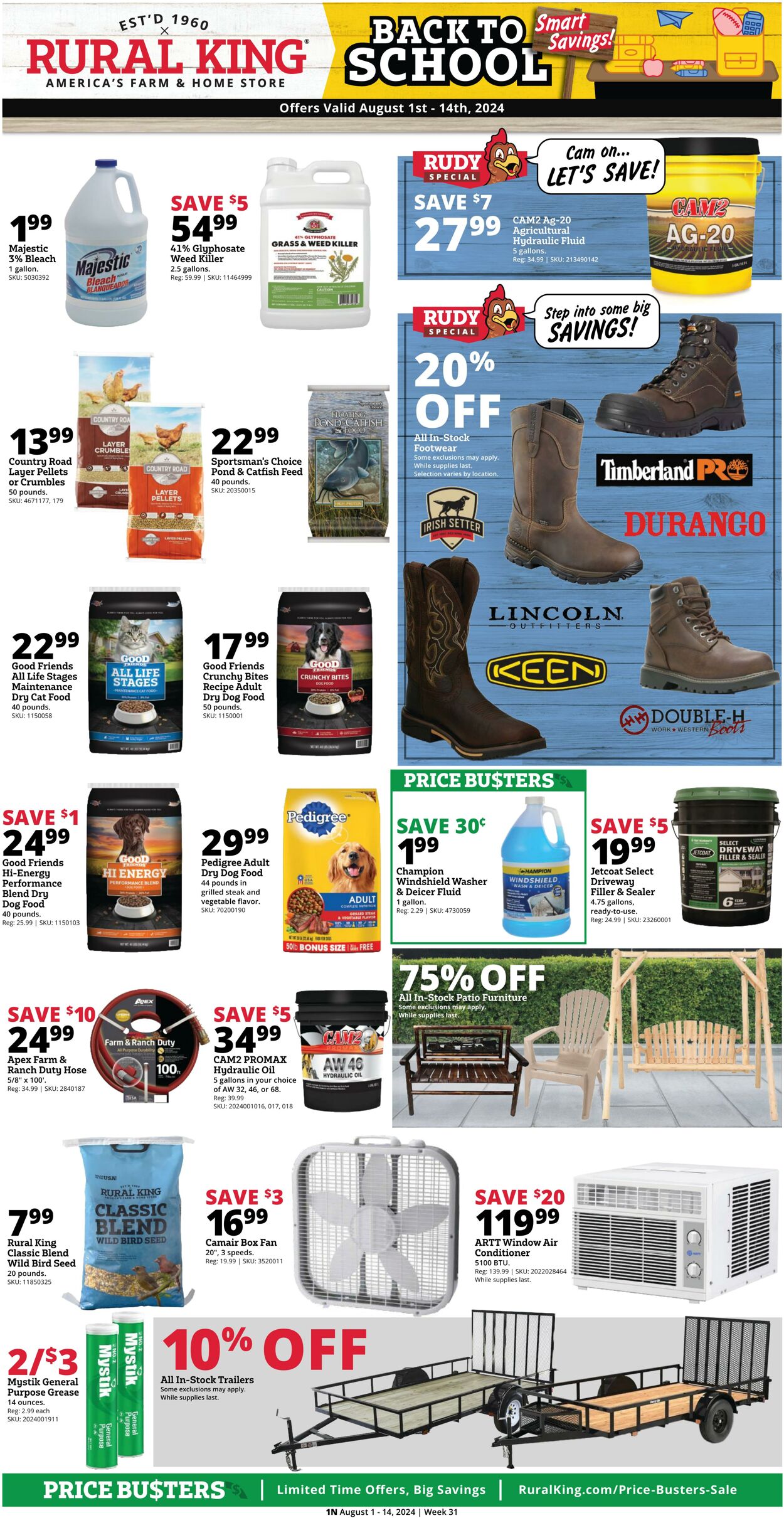 Weekly ad Rural King 07/31/2024 - 08/14/2024