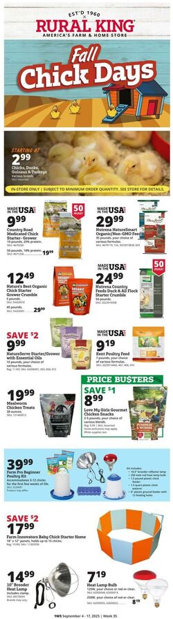 Weekly ad Rural King 09/04/2025 - 09/17/2025