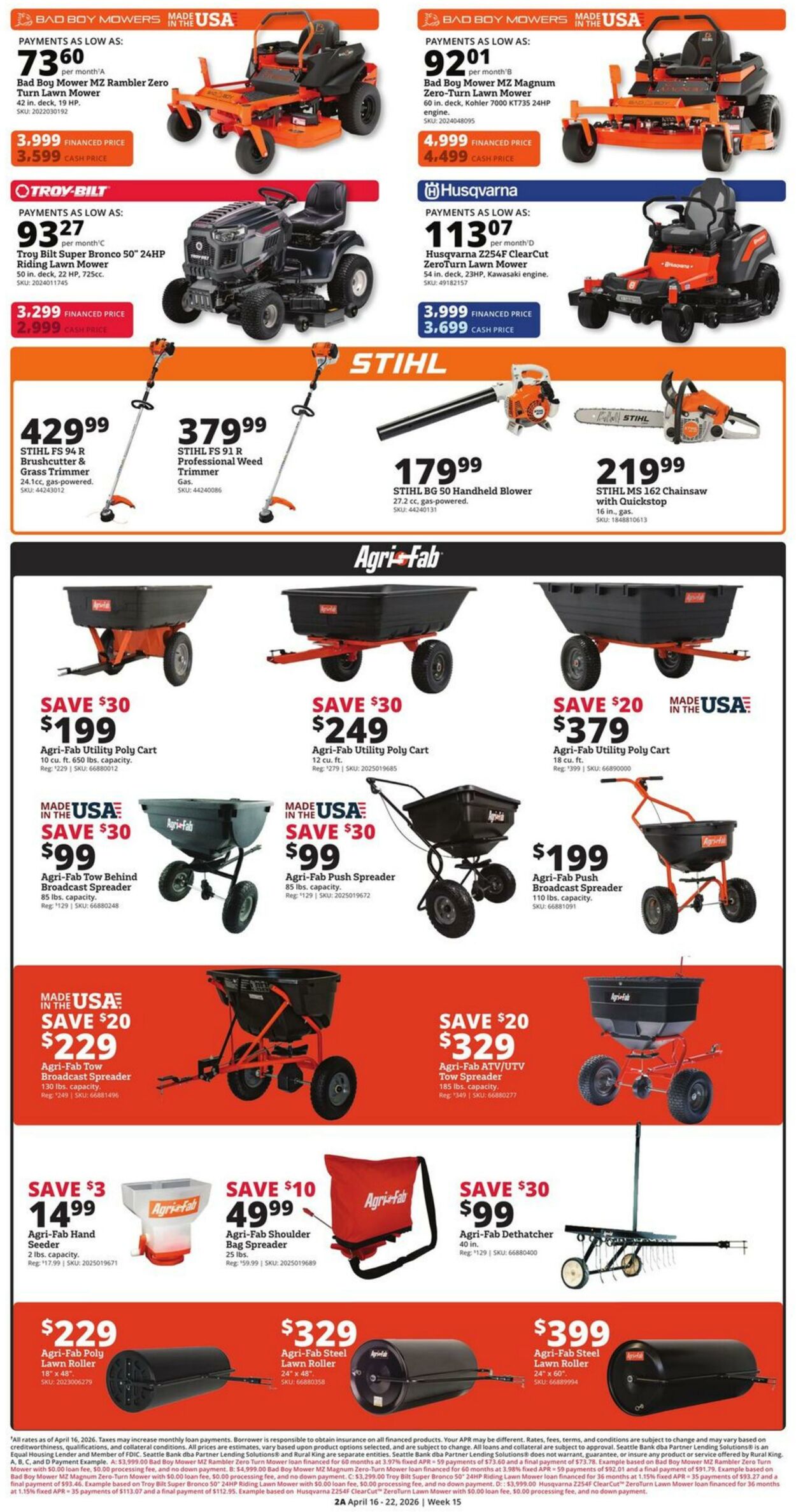 Weekly ad Rural King 04/16/2026 - 04/22/2026