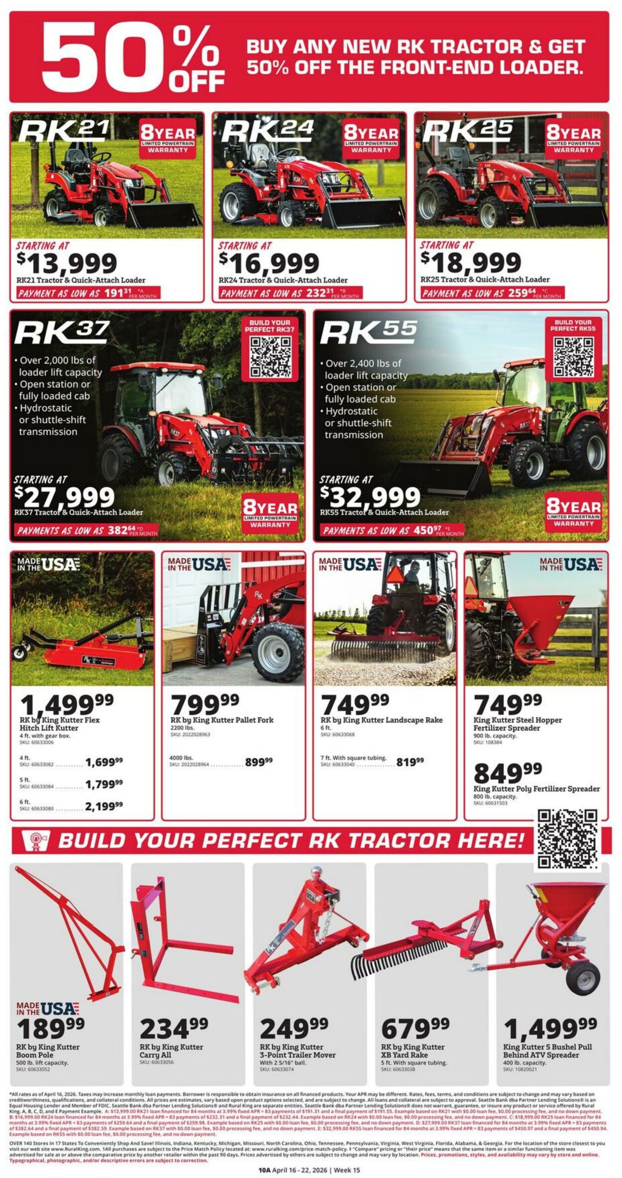 Weekly ad Rural King 04/16/2026 - 04/22/2026