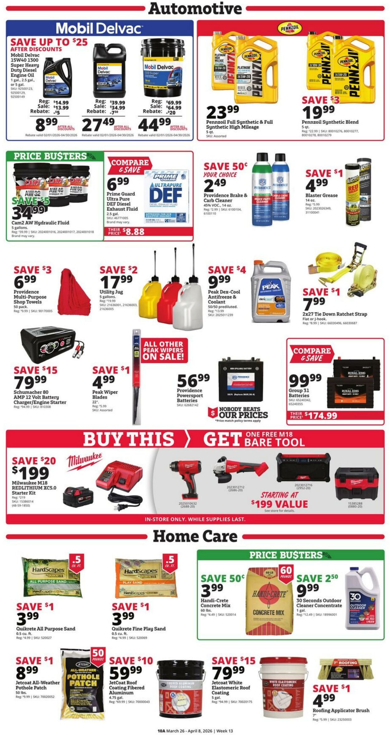 Weekly ad Rural King 03/26/2026 - 04/08/2026