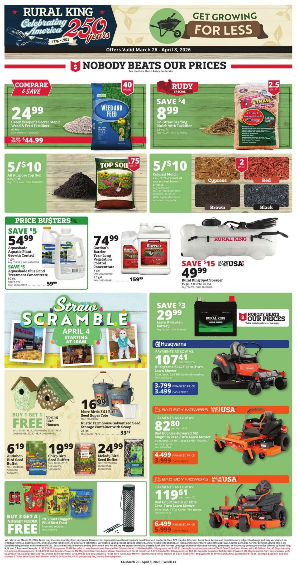Weekly ad Rural King 03/26/2026 - 04/08/2026