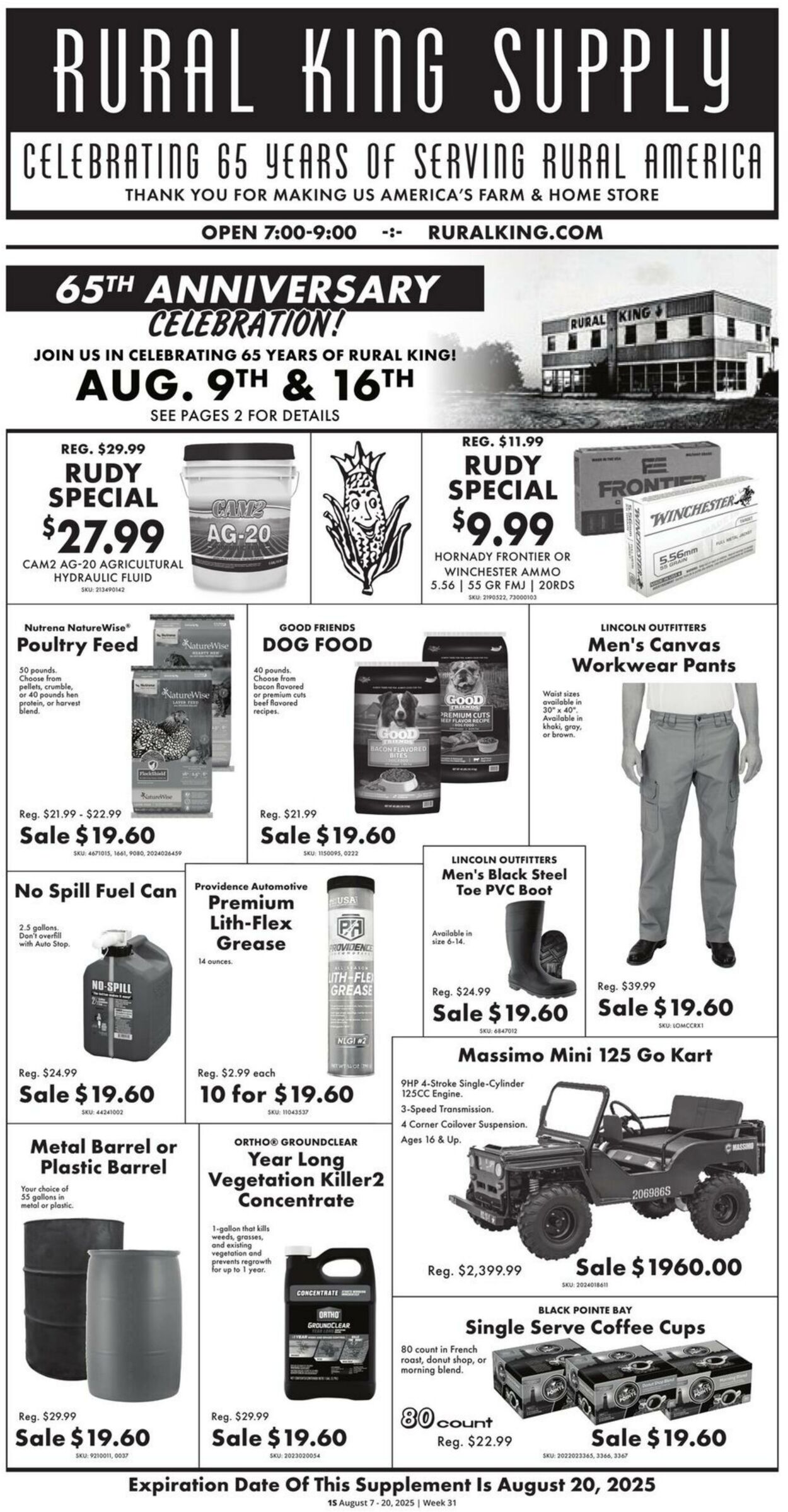 Weekly ad Rural King 08/07/2025 - 08/20/2025