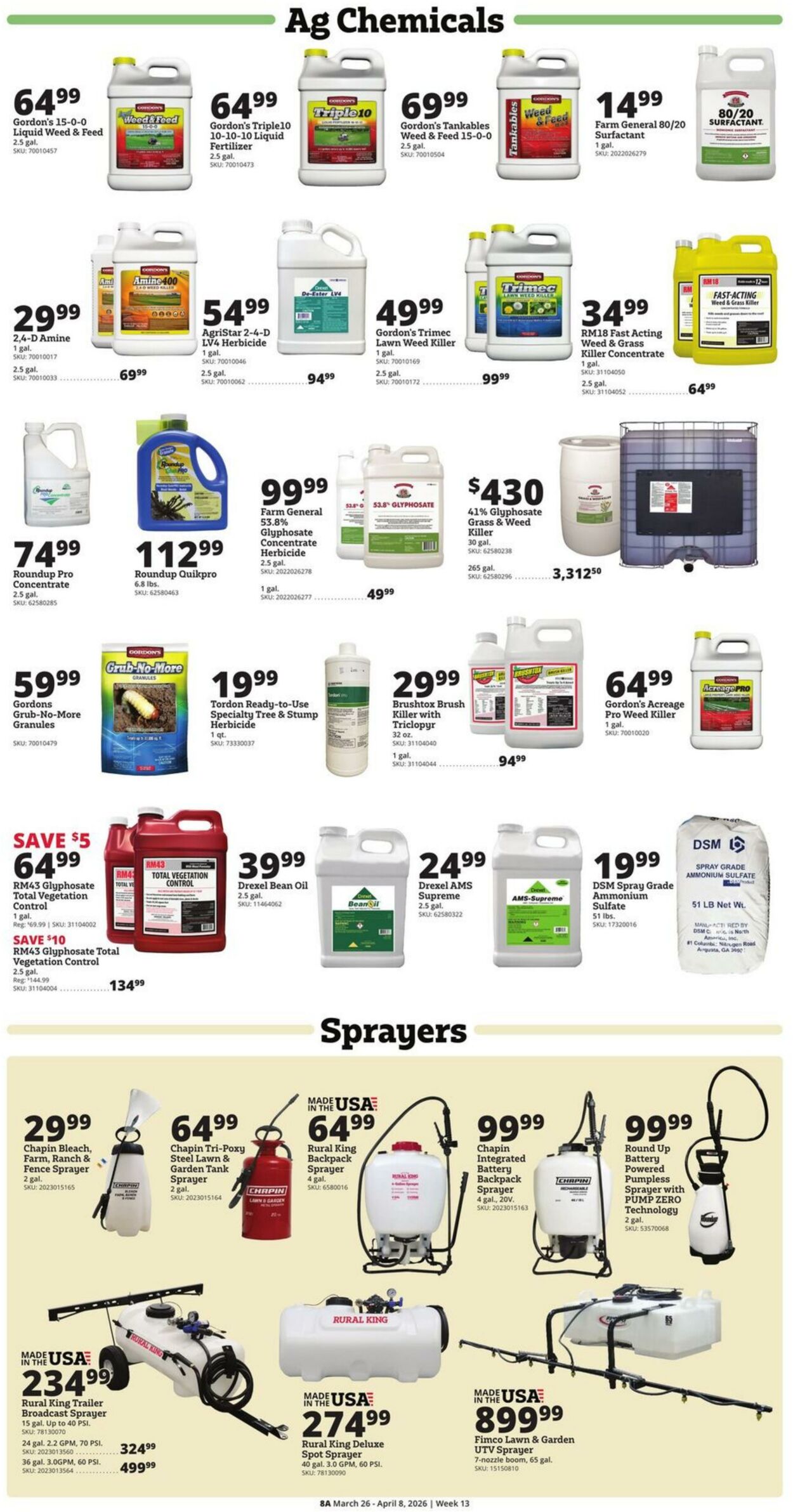 Weekly ad Rural King 03/26/2026 - 04/08/2026