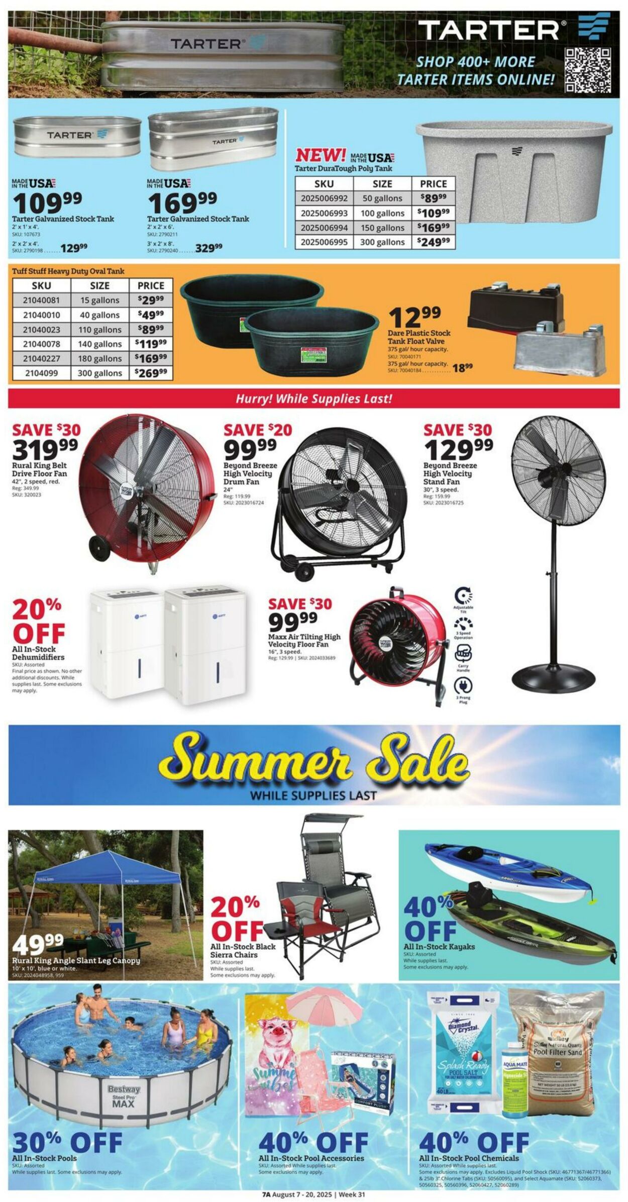 Weekly ad Rural King 08/07/2025 - 08/20/2025