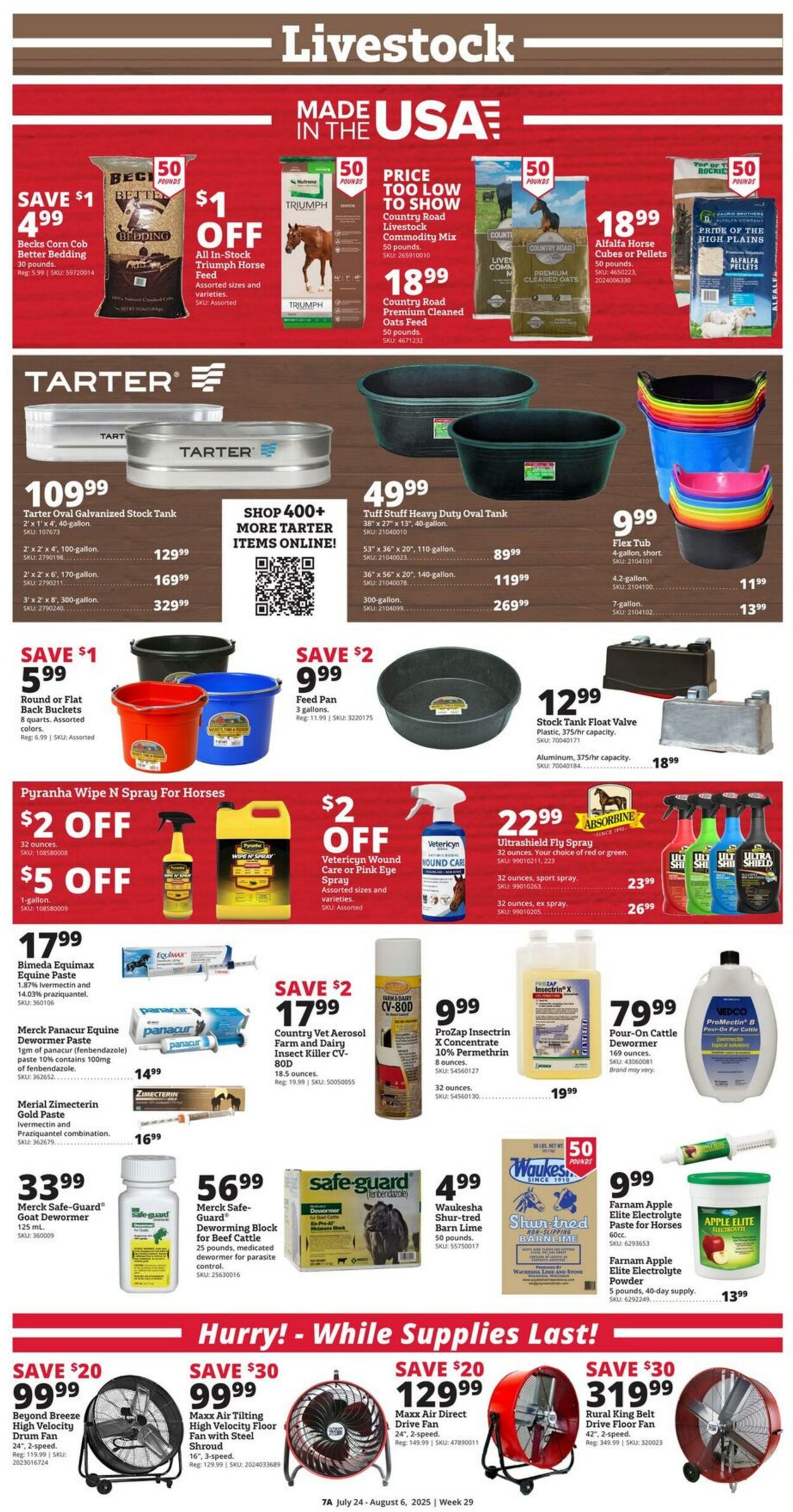 Weekly ad Rural King 07/24/2025 - 08/06/2025