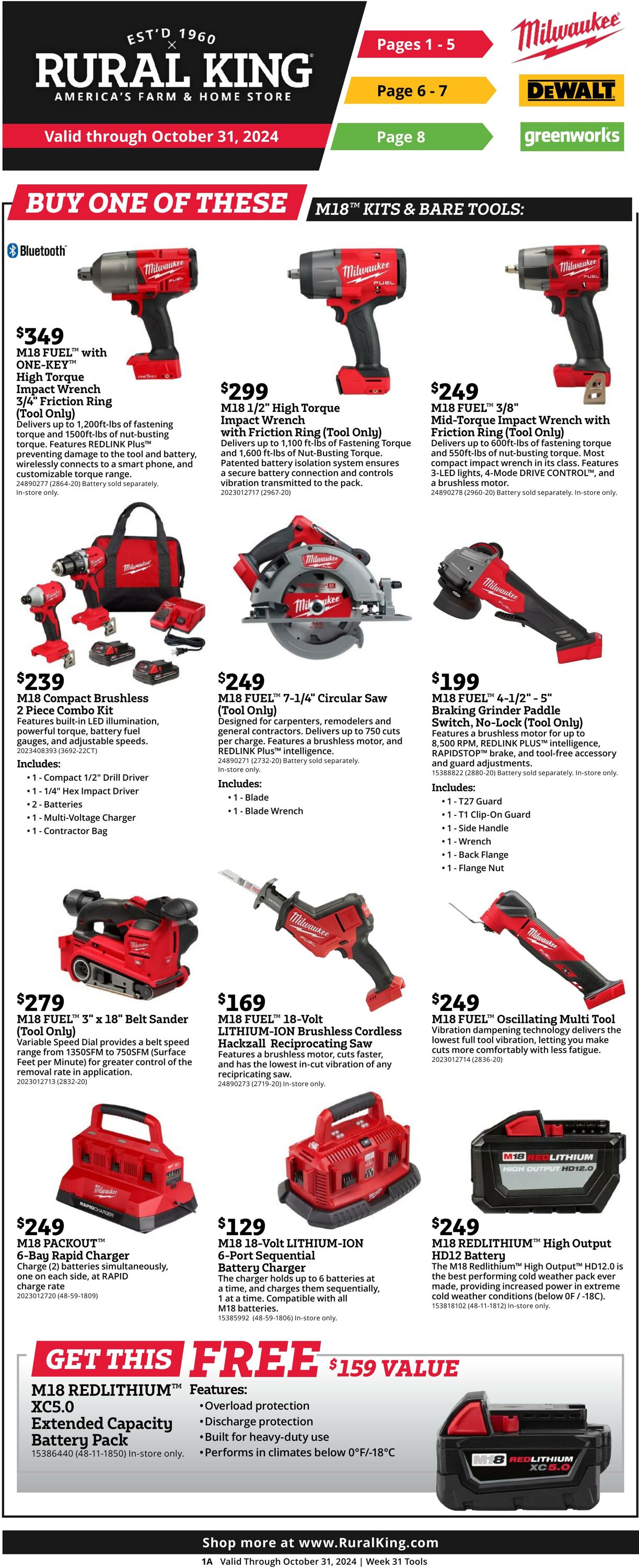 Weekly ad Rural King - Q3 Tools Aug 14, 2024 - Oct 31, 2024