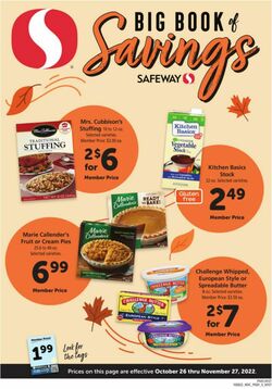 Weekly ad Safeway 10/26/2022-11/27/2022