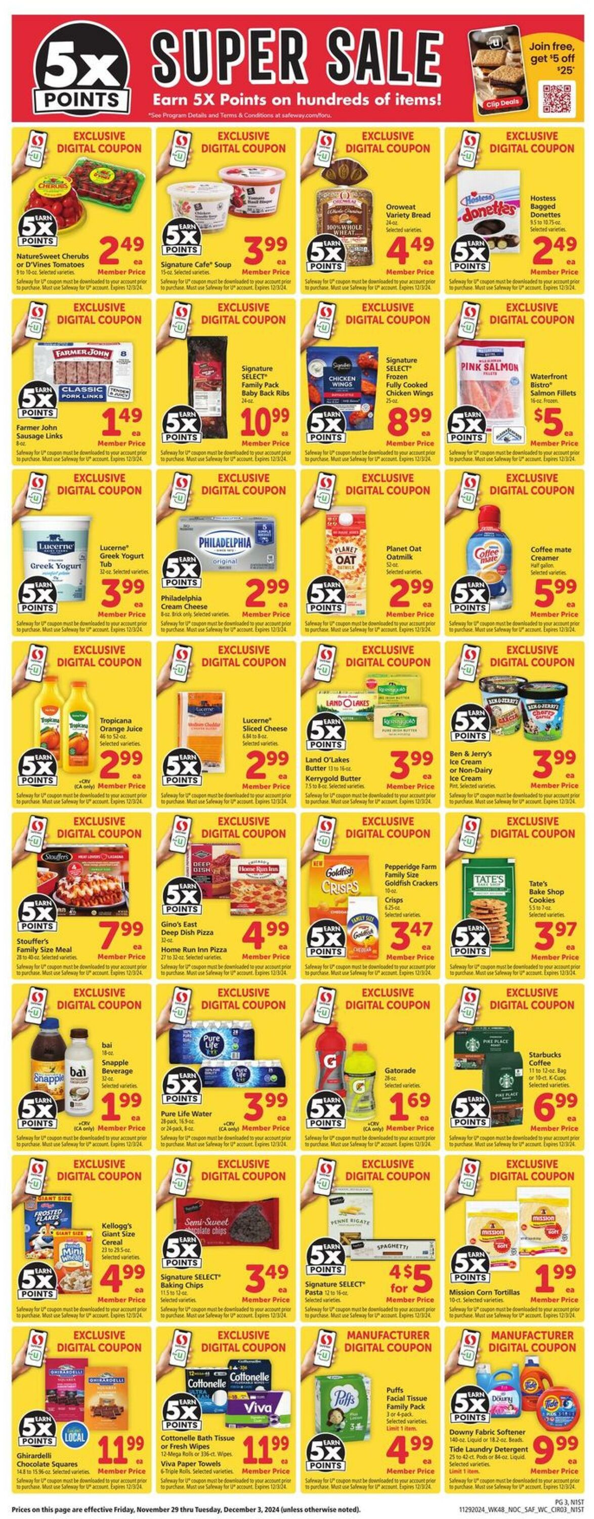 Weekly ad Safeway 11/29/2024 - 12/03/2024