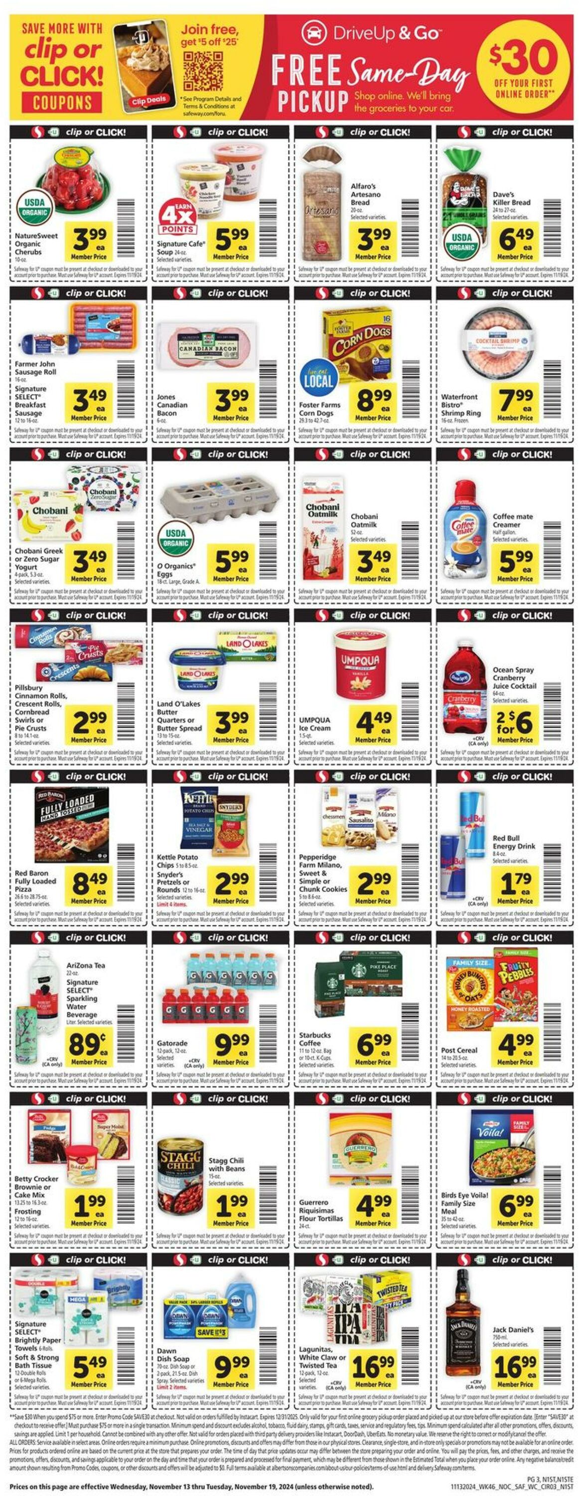 Weekly ad Safeway 11/13/2024 - 11/19/2024