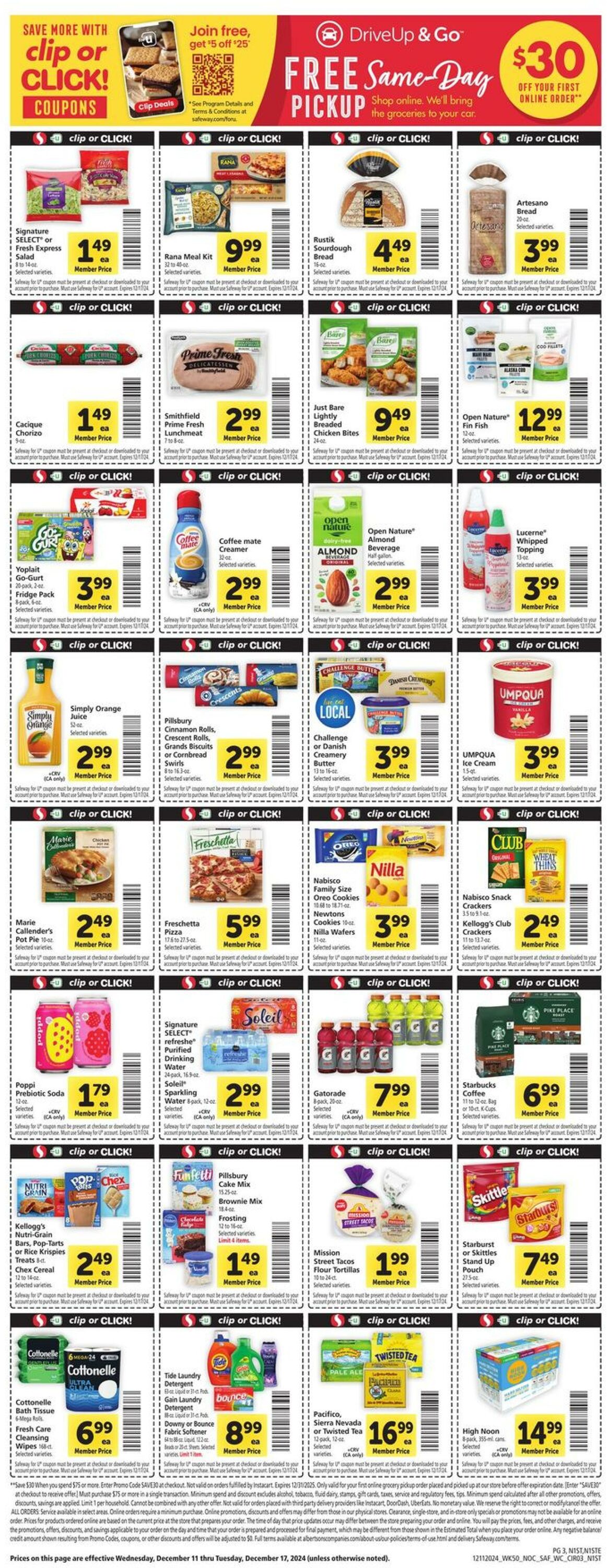 Weekly ad Safeway 12/11/2024 - 12/17/2024