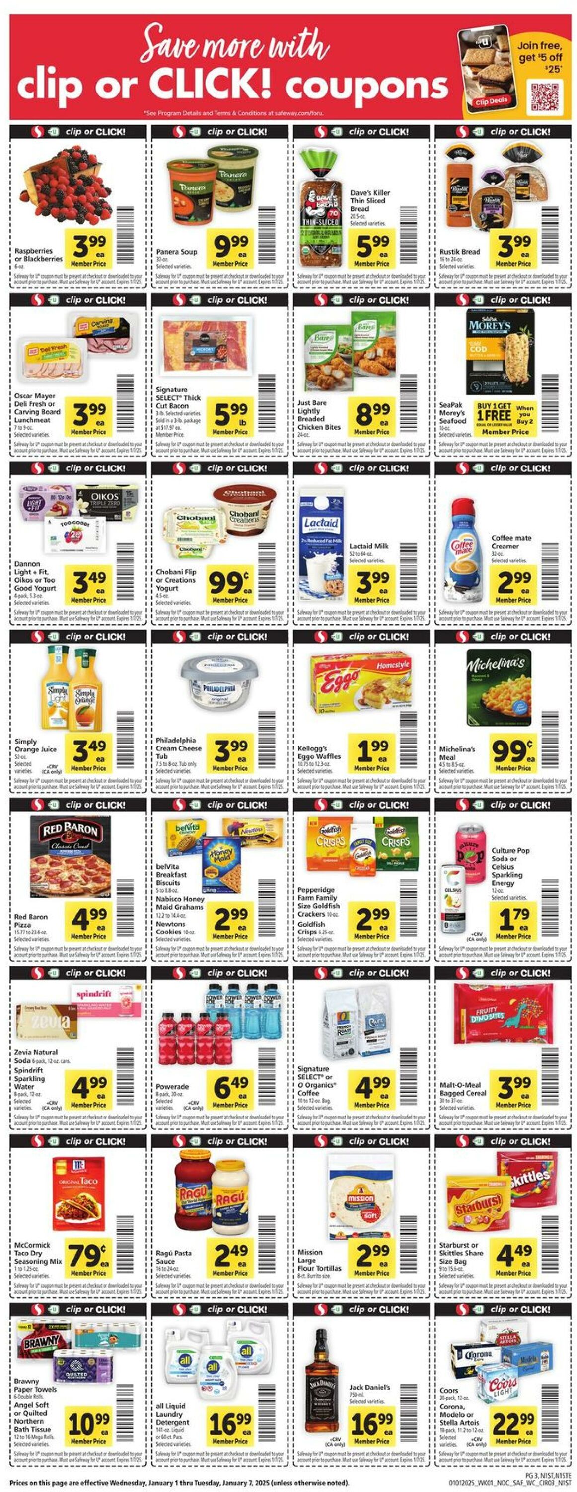 Weekly ad Safeway 01/01/2025 - 01/07/2025