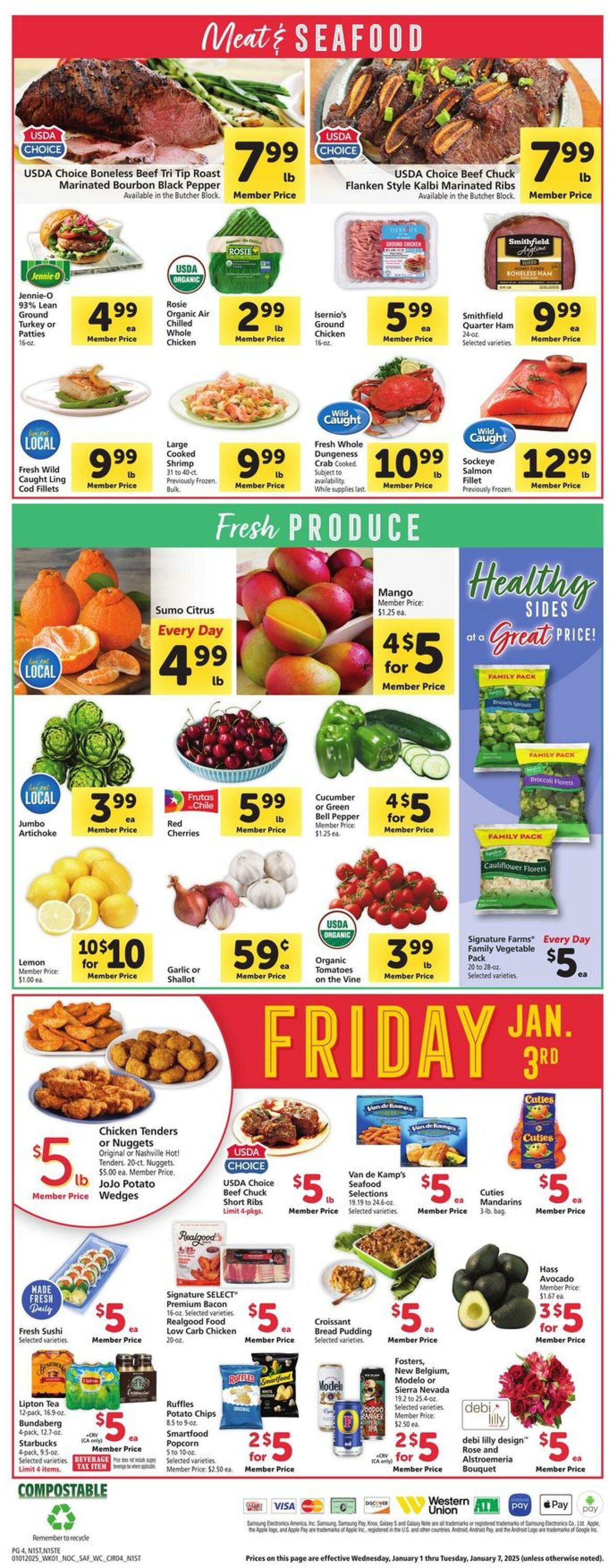 Weekly ad Safeway 01/01/2025 - 01/07/2025