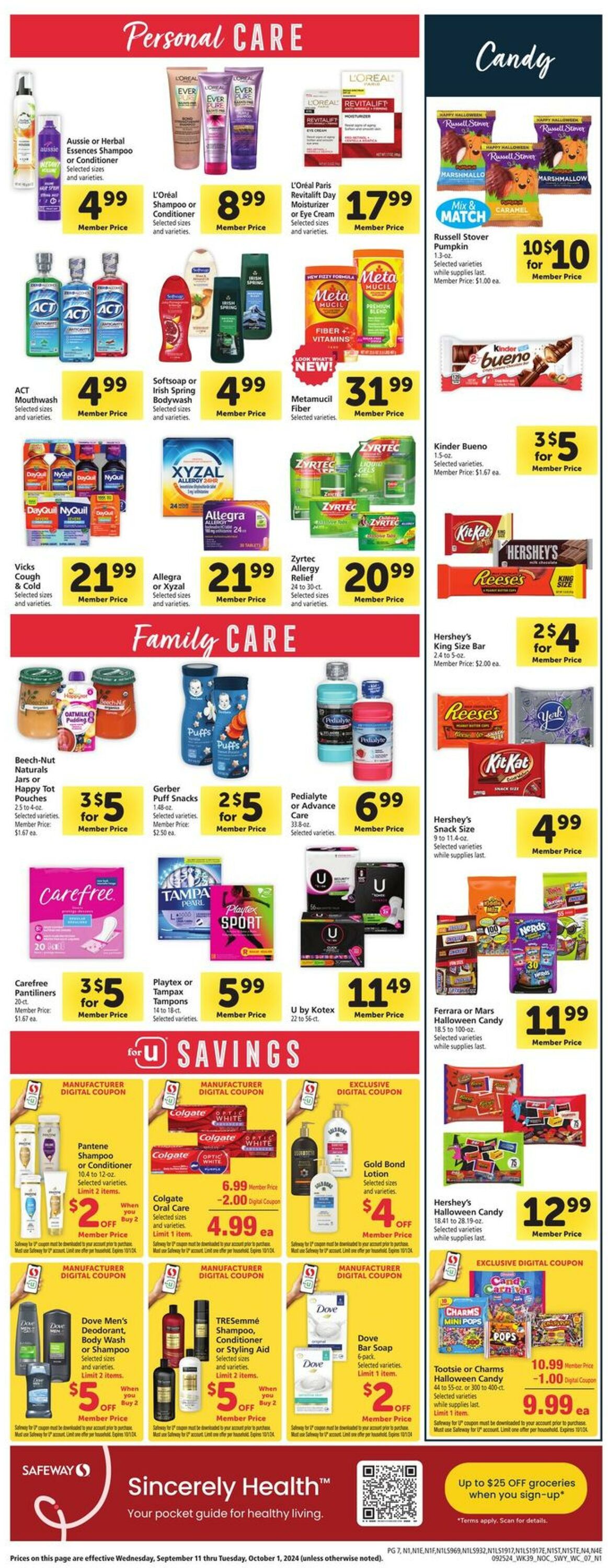 Weekly ad Safeway 09/25/2024 - 10/01/2024