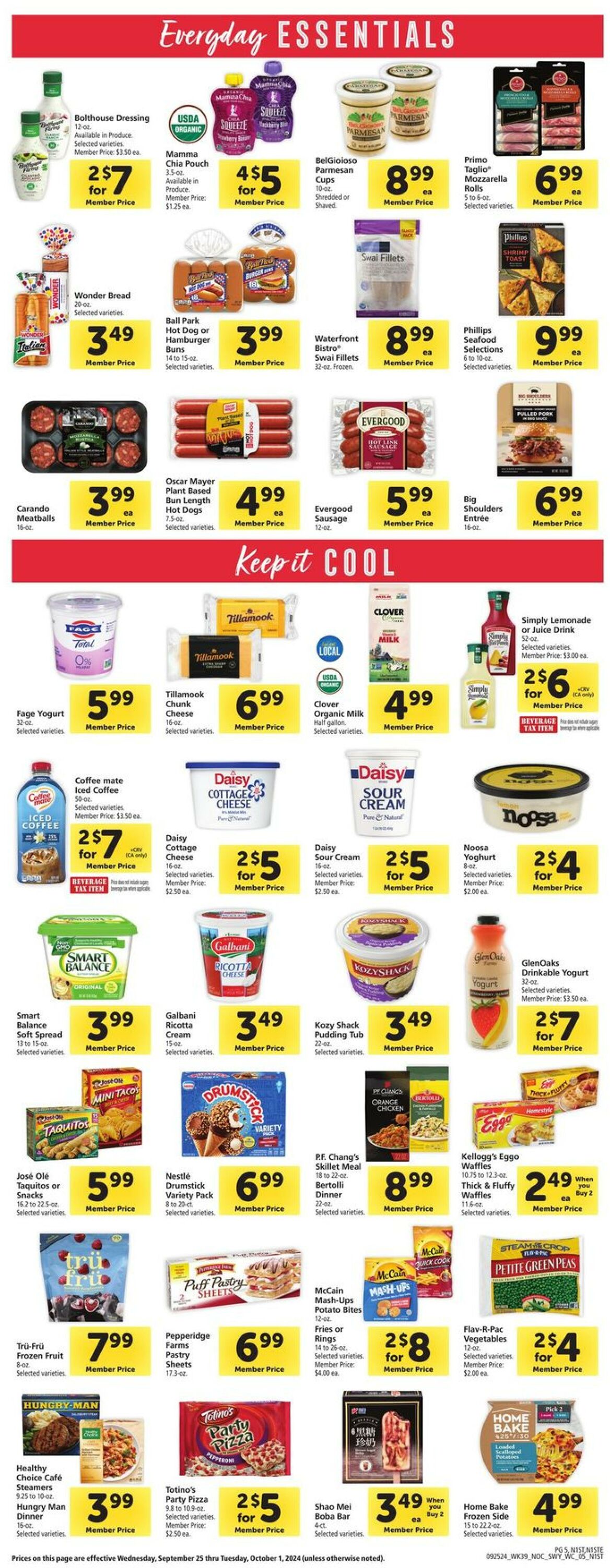 Weekly ad Safeway 09/25/2024 - 10/01/2024