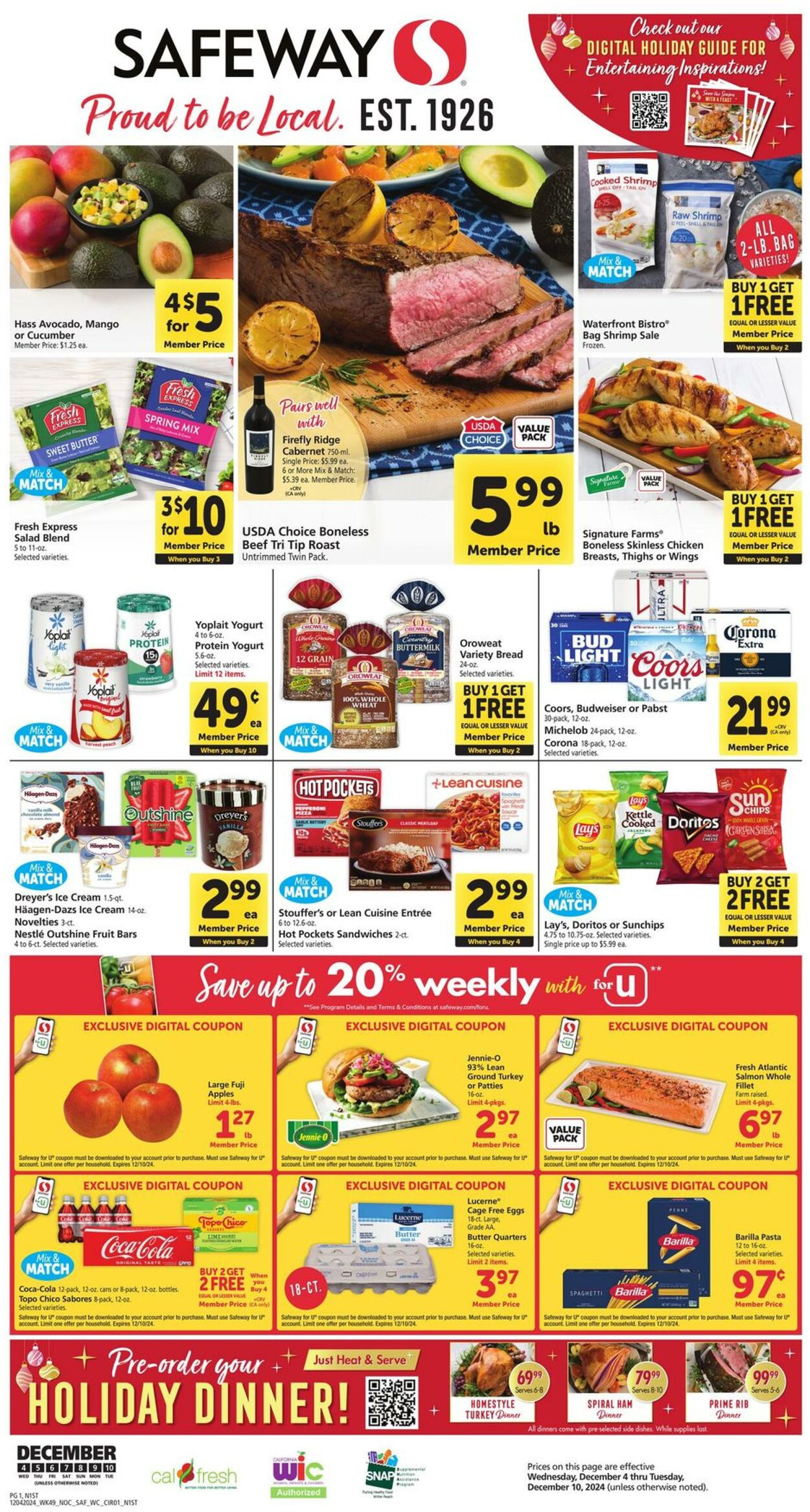 Weekly ad Safeway 12/04/2024 - 12/10/2024