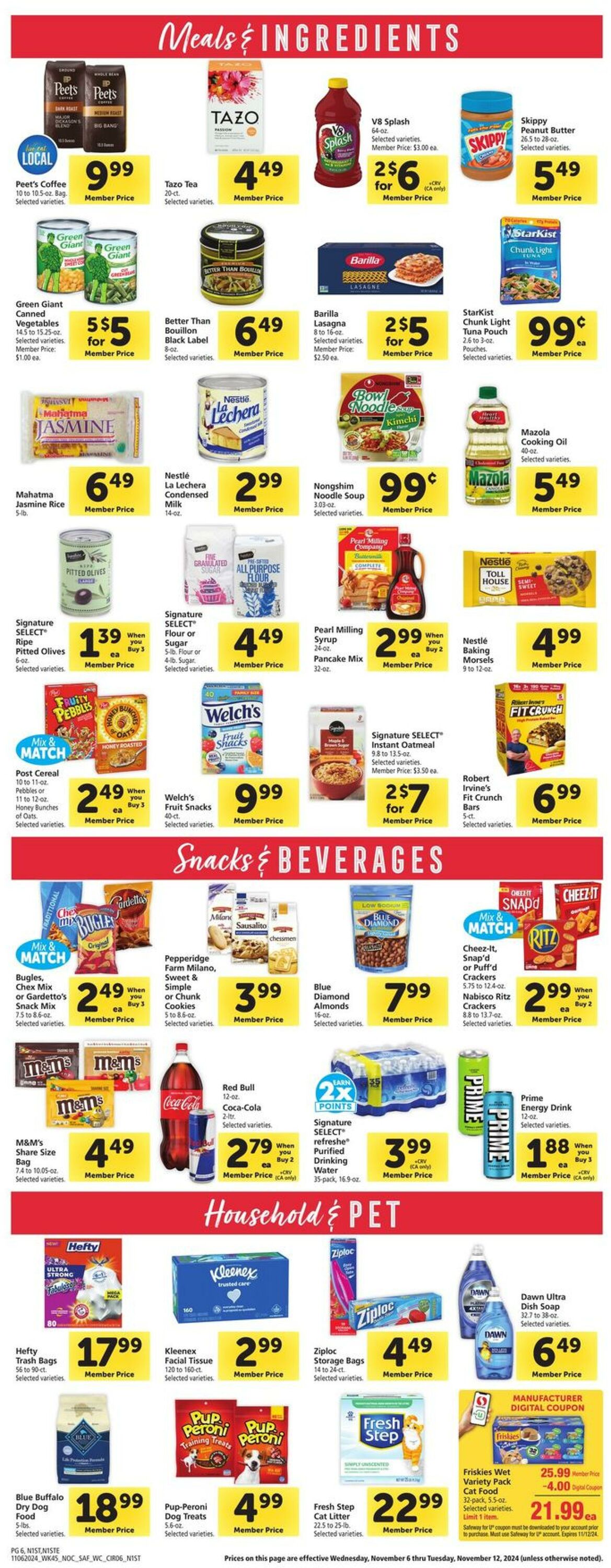 Weekly ad Safeway 11/06/2024 - 11/12/2024