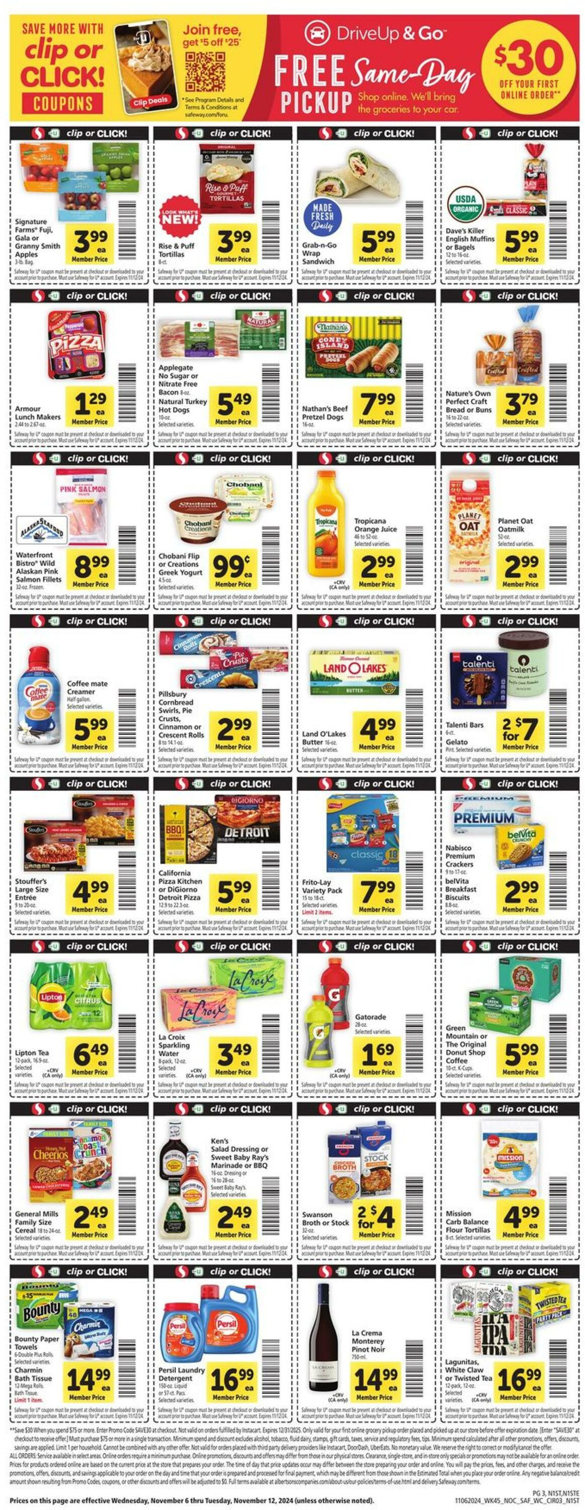 Weekly ad Safeway 11/06/2024 - 11/12/2024