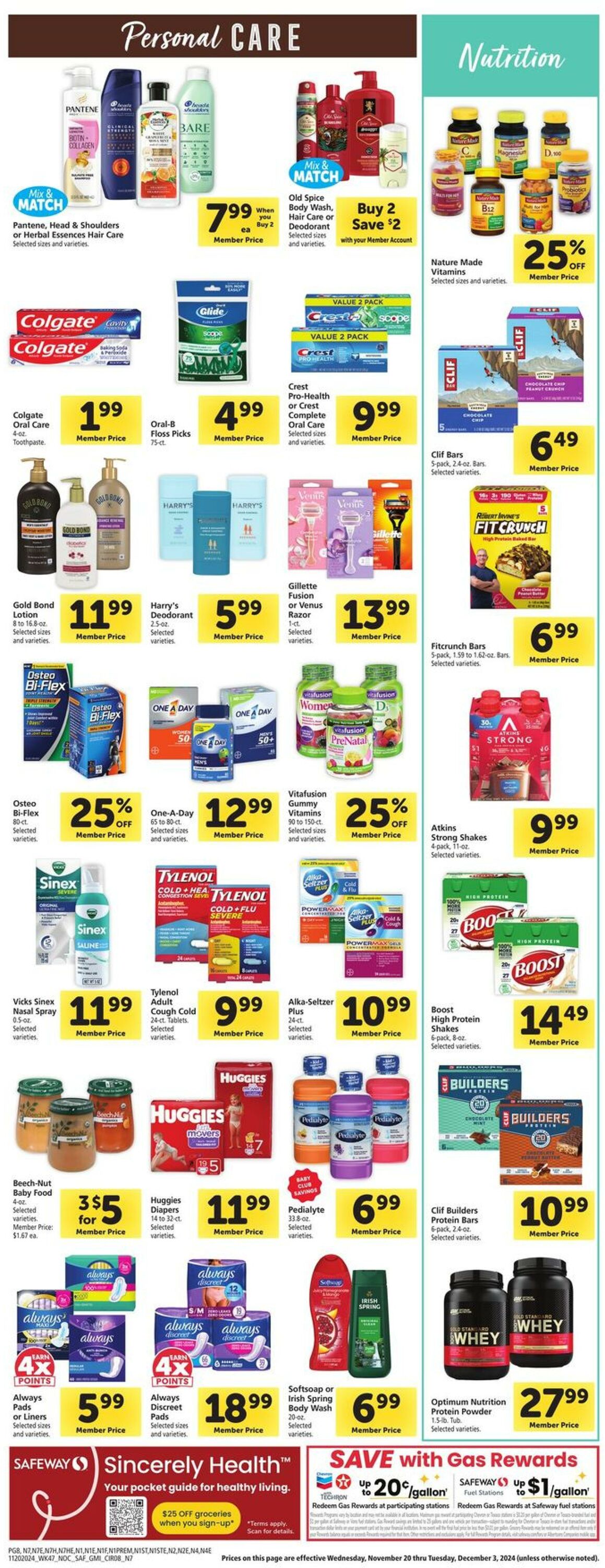 Weekly ad Safeway 11/20/2024 - 11/28/2024