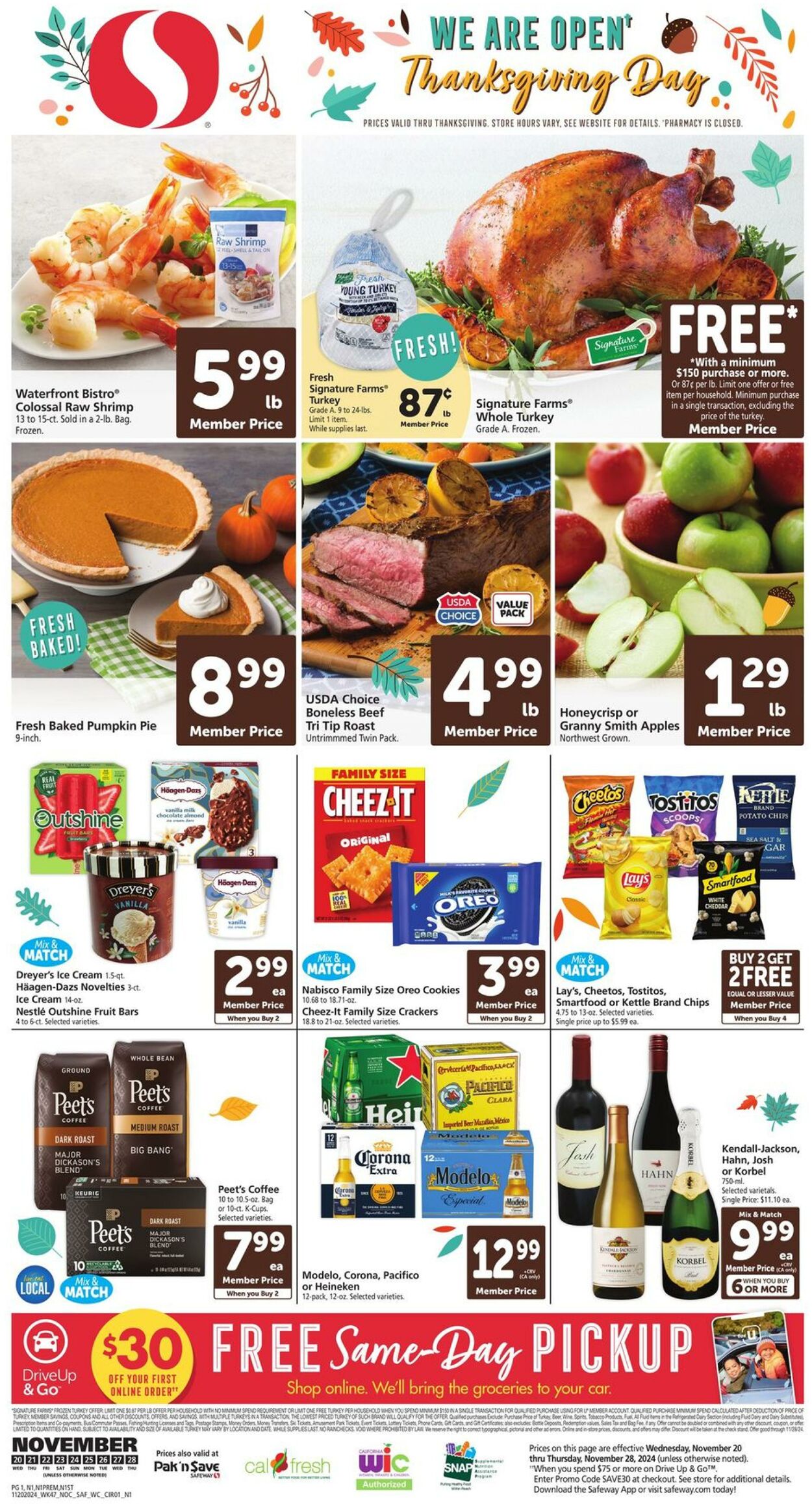 Weekly ad Safeway 11/20/2024 - 11/28/2024