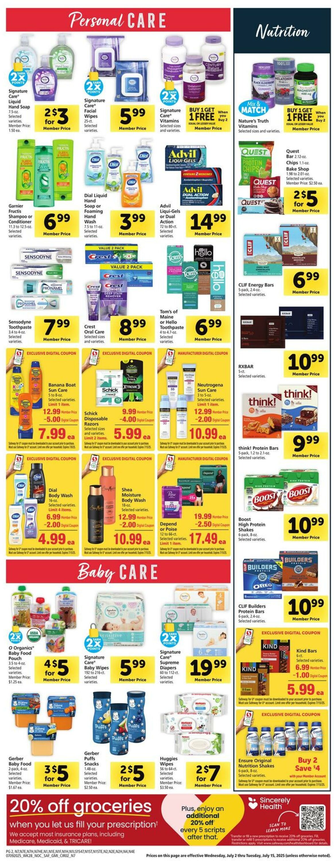 Weekly ad Safeway 07/09/2025 - 07/15/2025