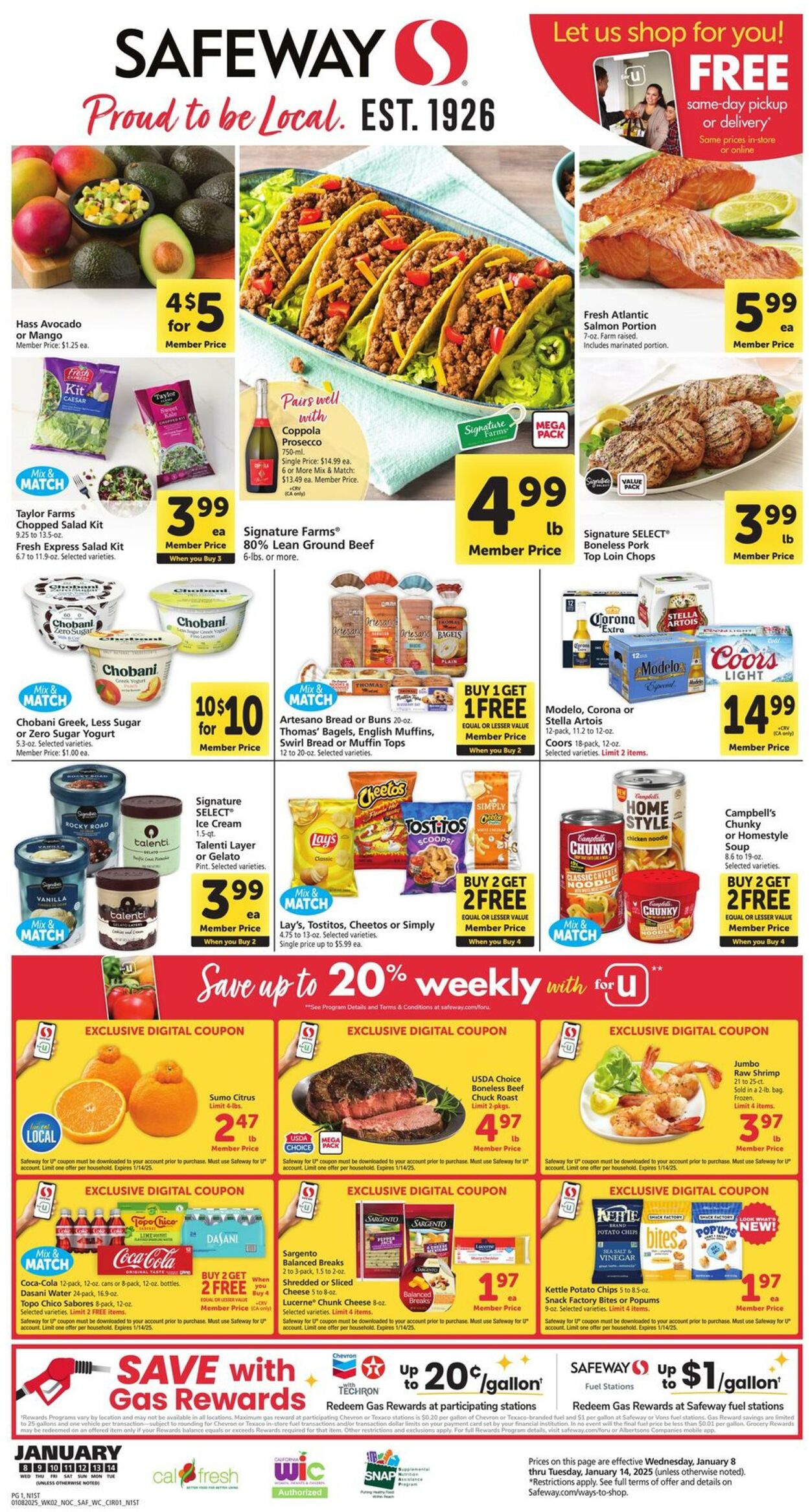 Weekly ad Safeway 01/08/2025 - 01/14/2025