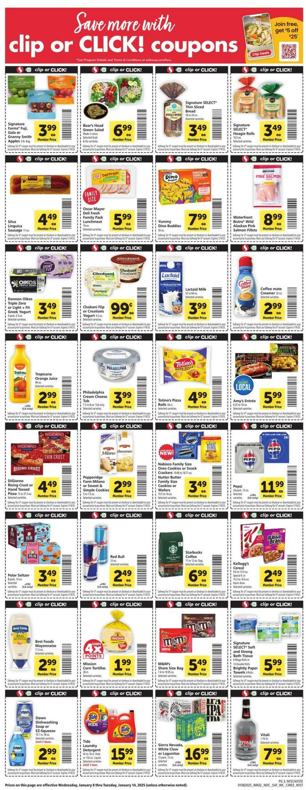 Weekly ad Safeway 01/08/2025 - 01/14/2025